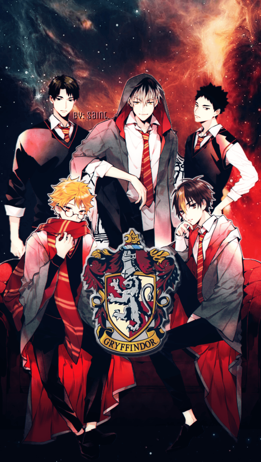 1030x1810 wallpaper #phonewallpaper #haikyuu #harrypotter #griffindor, Phone