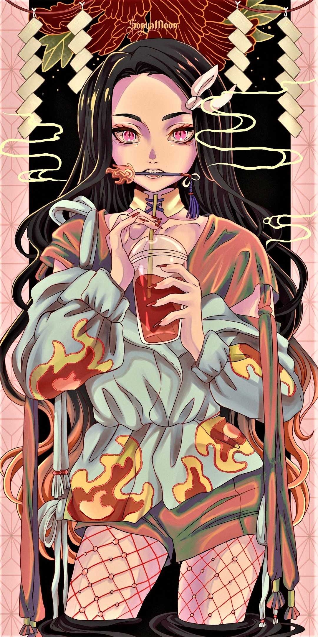 1080x2160 Nezuko Wallpaper, Phone