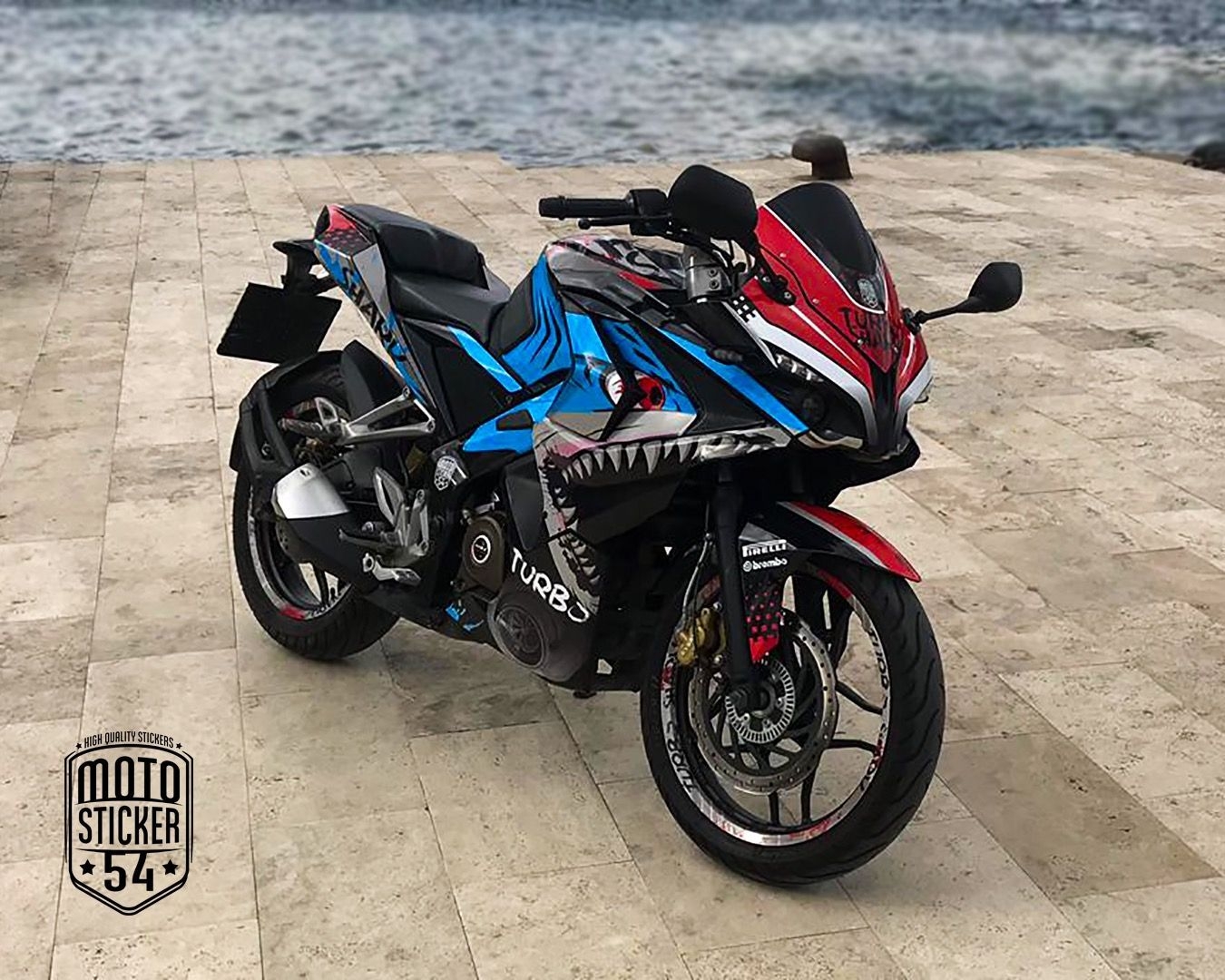 1350x1080 Bajaj Pulsar RS200 Turbo Shark Design Sticker Kit #motosticker54, Desktop