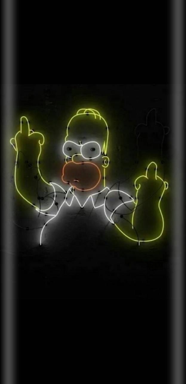 630x1280 Amoled Rude Homer Wallpaper, Phone