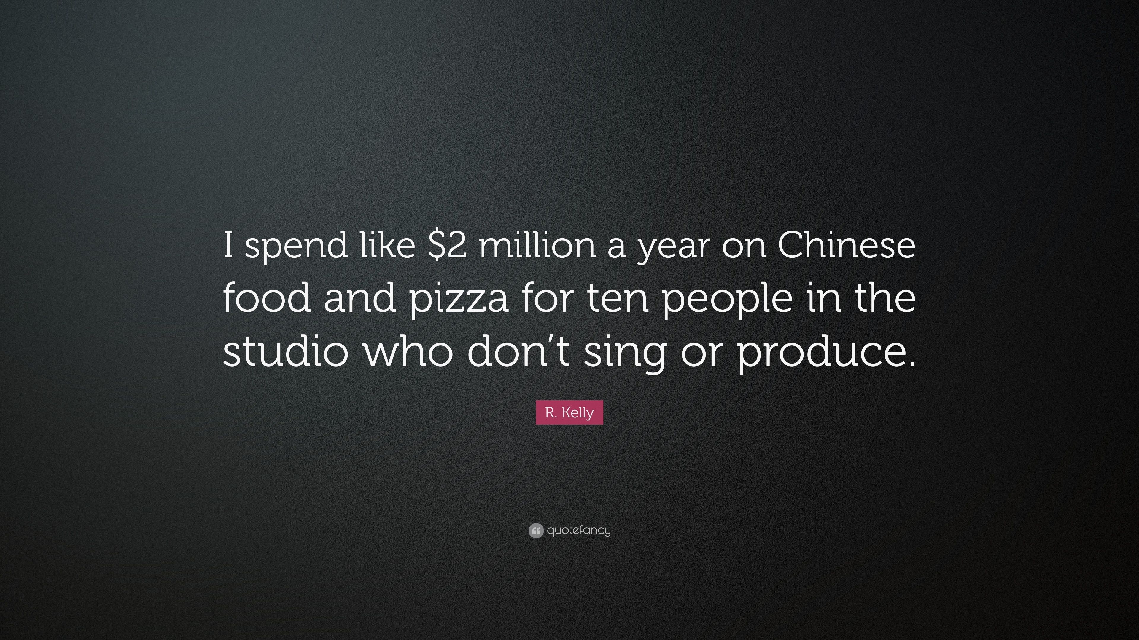 3840x2160 R. Kelly Quote: “I spend like $2 million a year on Chinese food, Desktop