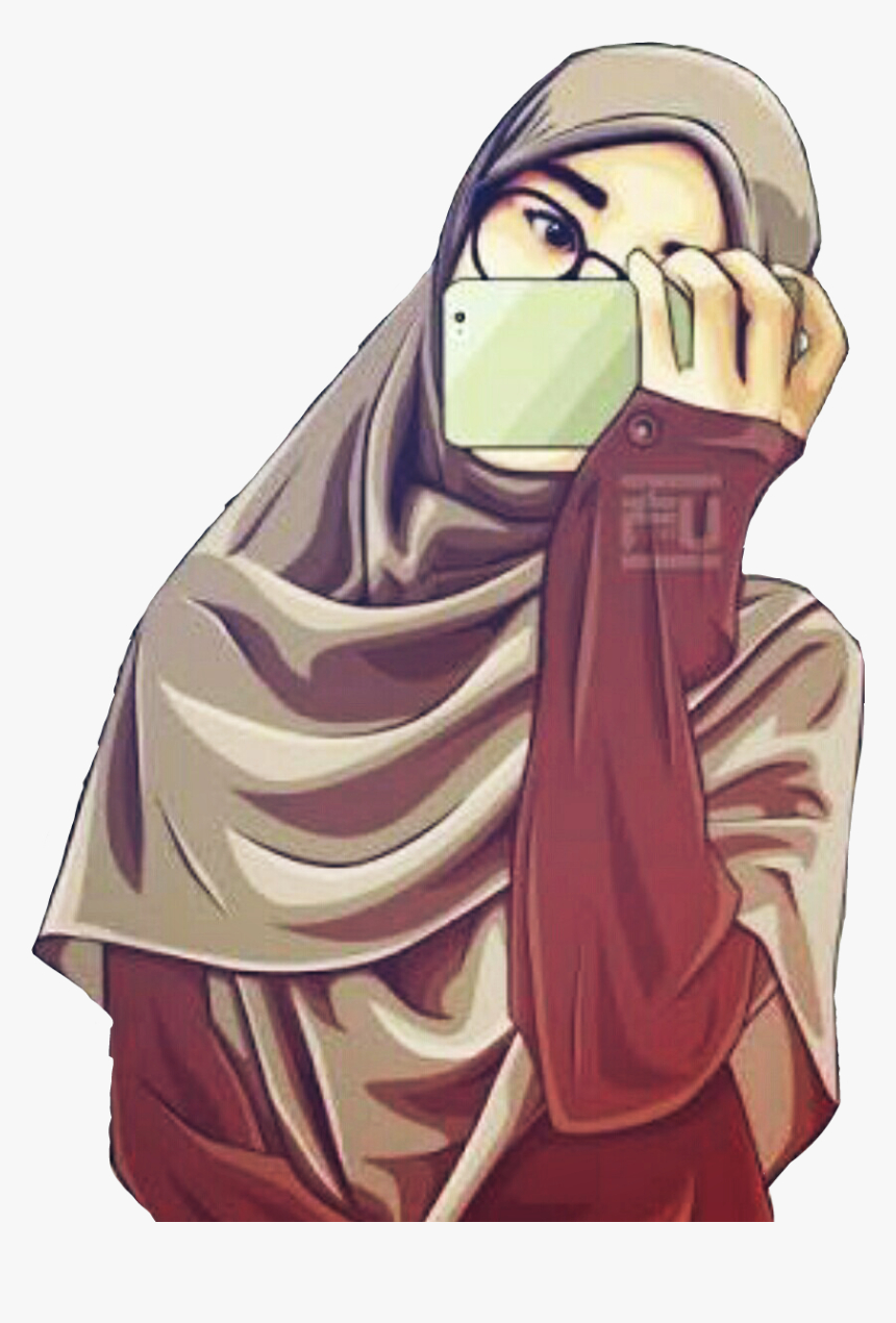 860x1270 Beautiful Hijab Girl Clipart, Phone