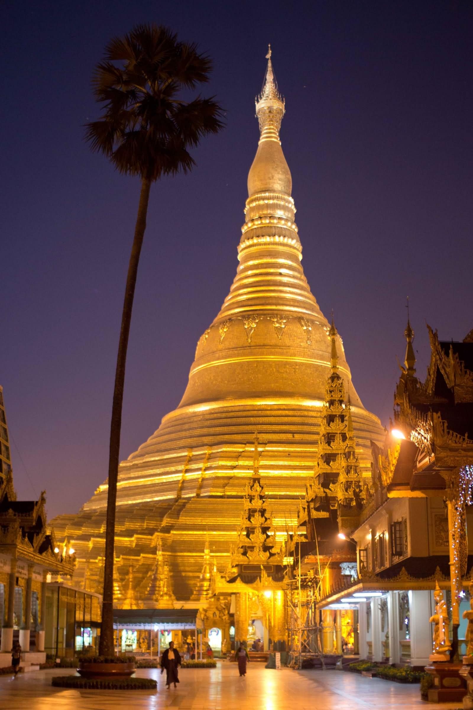 1600x2400 Incredible Night View Image And Photo Of Shwedagon Pagoda, Myanmar, Phone