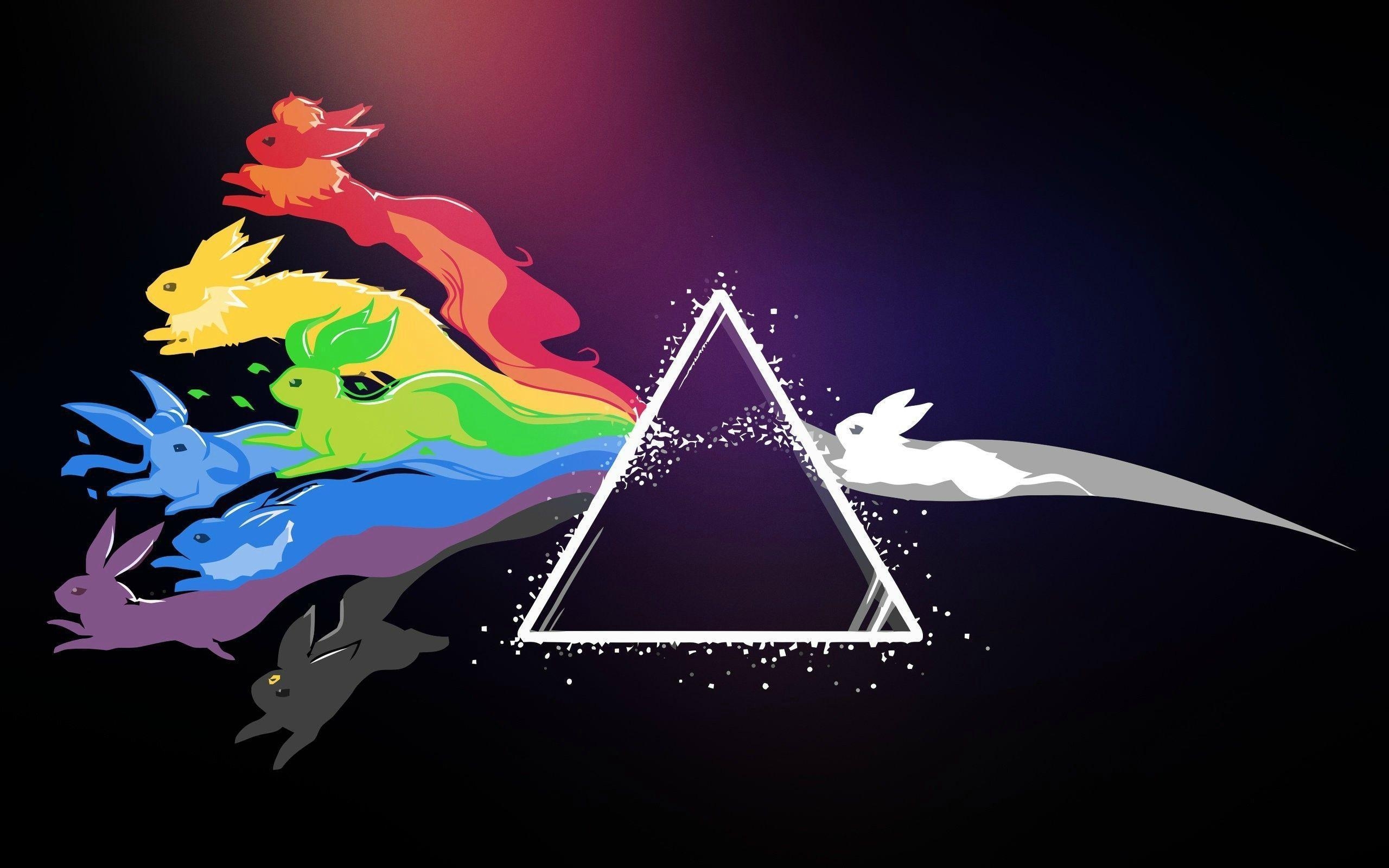 2560x1600 anime, Triangle, Rainbows, Pokémon, Eevee, Flareon, Jolteon, Leafeon, Glaceon, Vaporeon, Espeon, Umbreon, Pink Floyd Wallpaper HD / Desktop and Mobile Background, Desktop