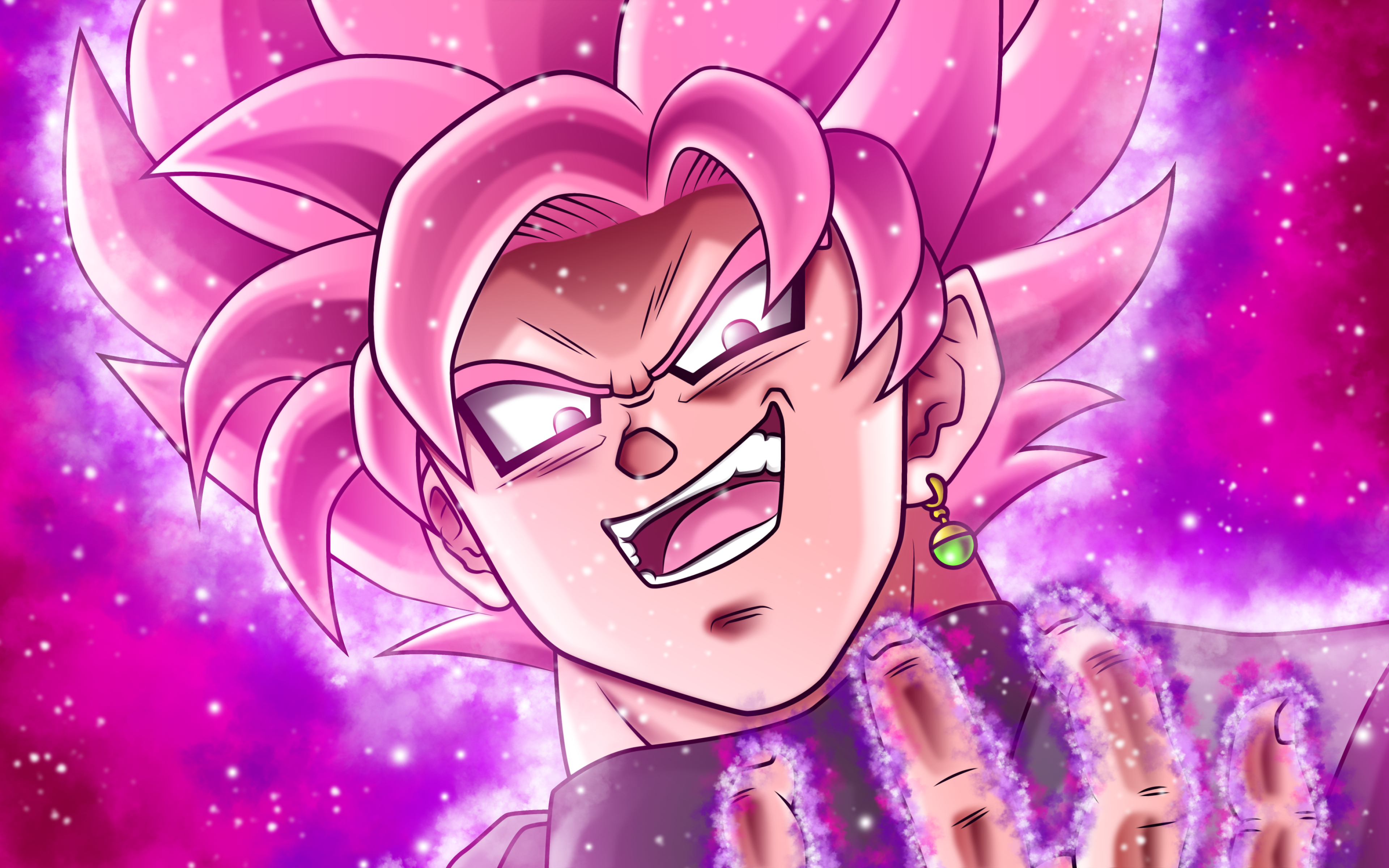 3840x2400 Download wallpaper Super Saiyan Rose, 4k, hand, Dragon Ball Super, Goku Black, DBS, Dragon Ball, SSR Black for desktop with resolution. High Quality HD picture wallpaper, Desktop