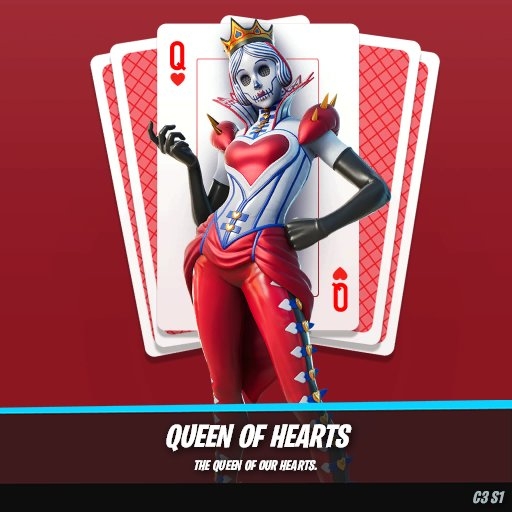 520x520 Queen of Hearts Fortnite wallpaper, Phone