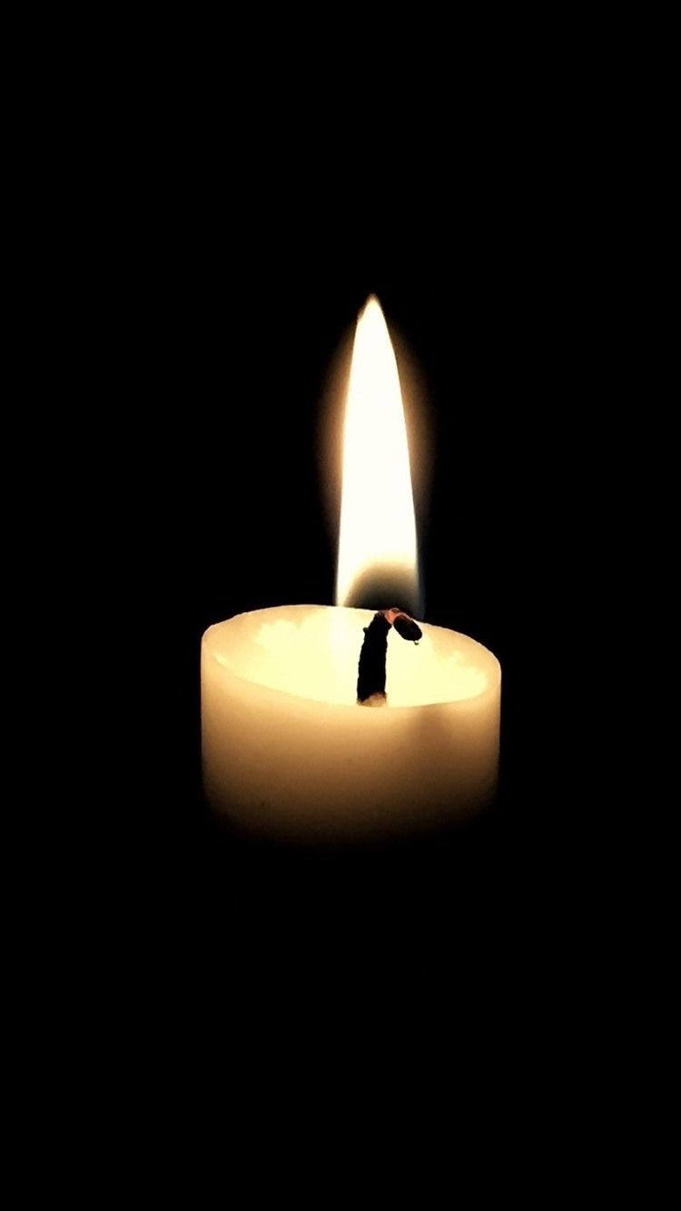 750x1340 iPhone Wallpaper Candle, Fire, Flame, Black Background Background With Candle, Phone