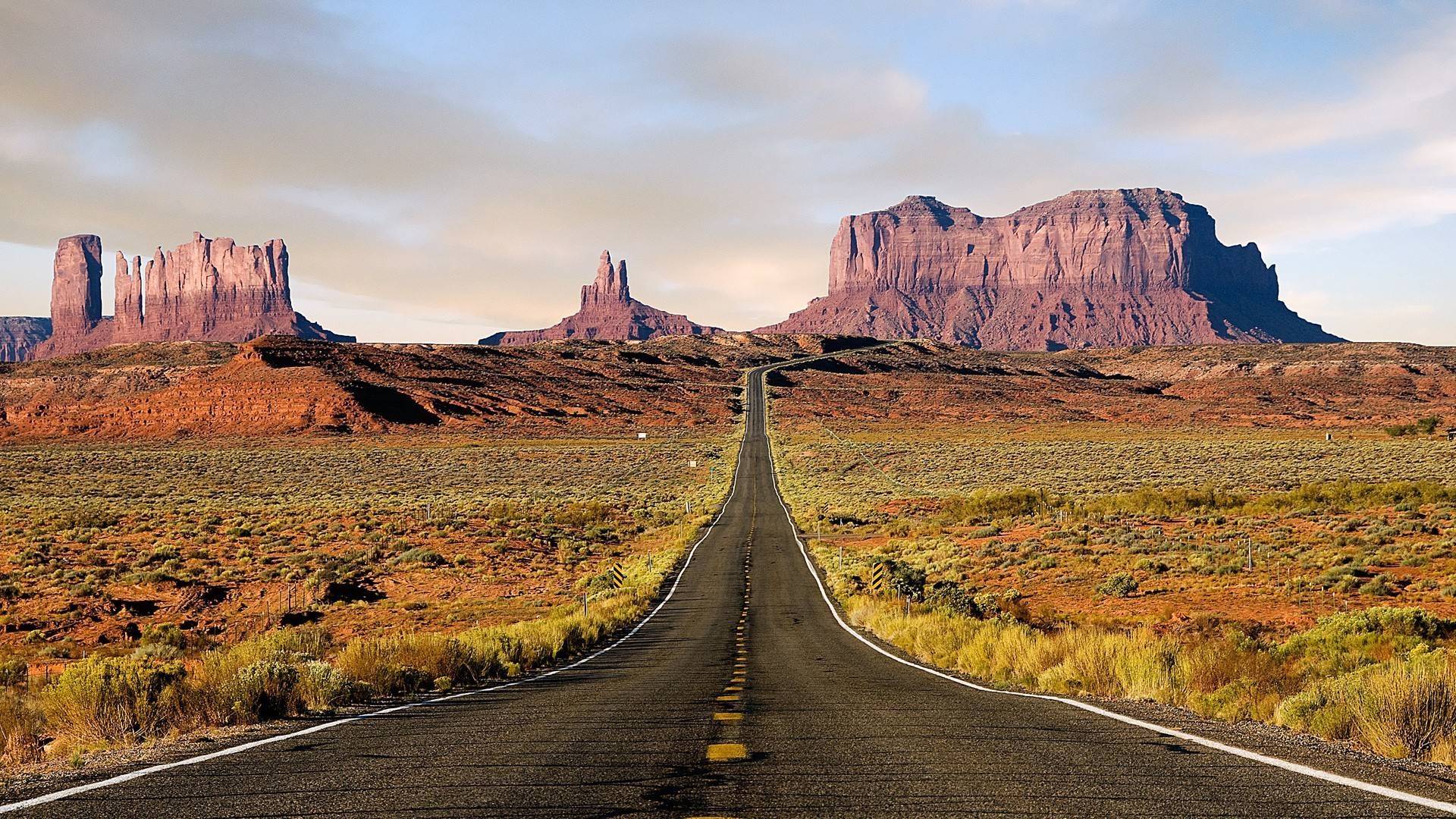 1920x1080 Monument Valley Road Wallpaper, iPhone Wallpaper, Facebook Cover, Desktop