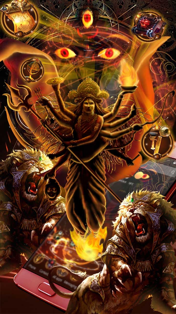 720x1280 Goddess Durga 3D Gravity Theme: Appstore for Android, Phone