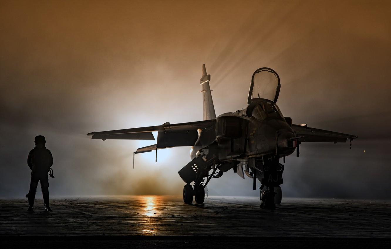 1340x850 Wallpaper Light, Jaguar, Pilot, The Airfield, Fighter Bomber, Desktop