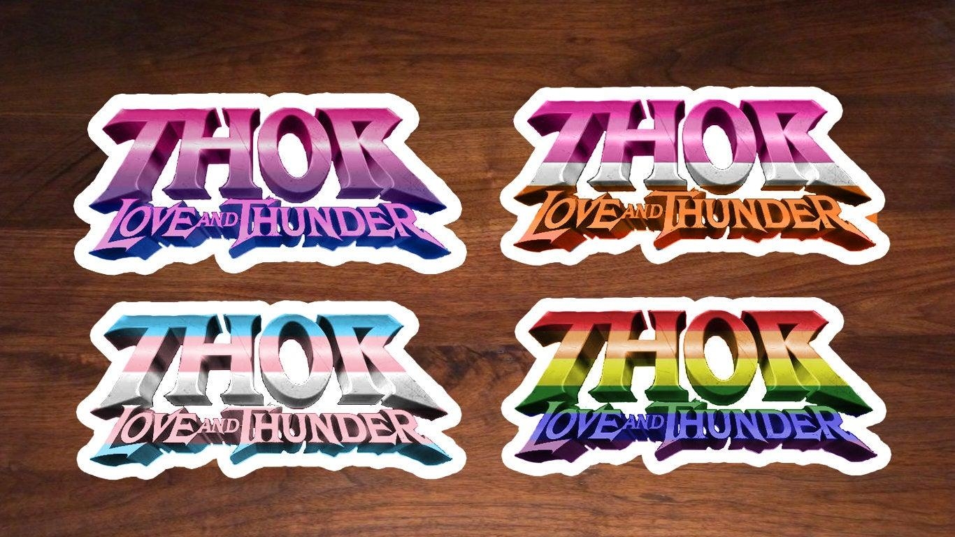 1370x770 Thor: Love And Thunder Pride Stickers, Desktop