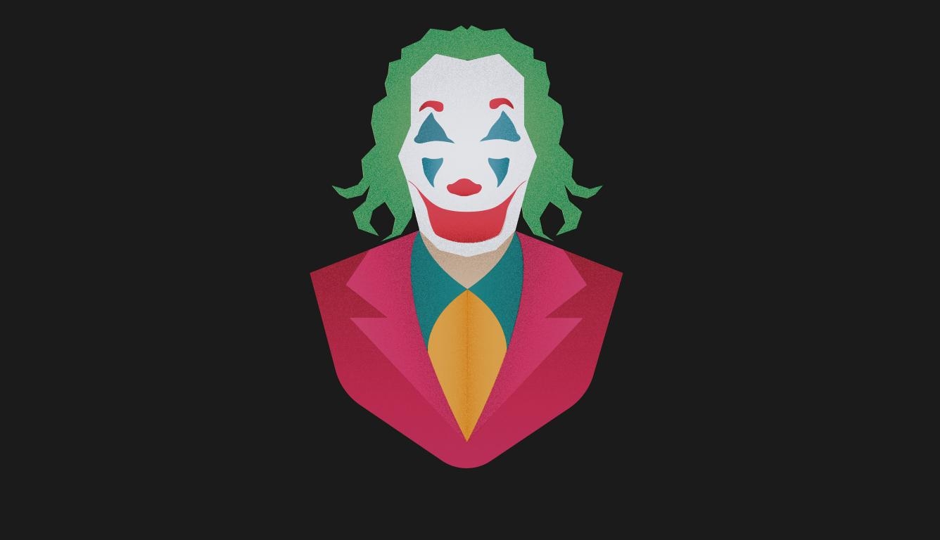 1340x770 Joker Minimalist Face HD Laptop Wallpaper, HD, Desktop