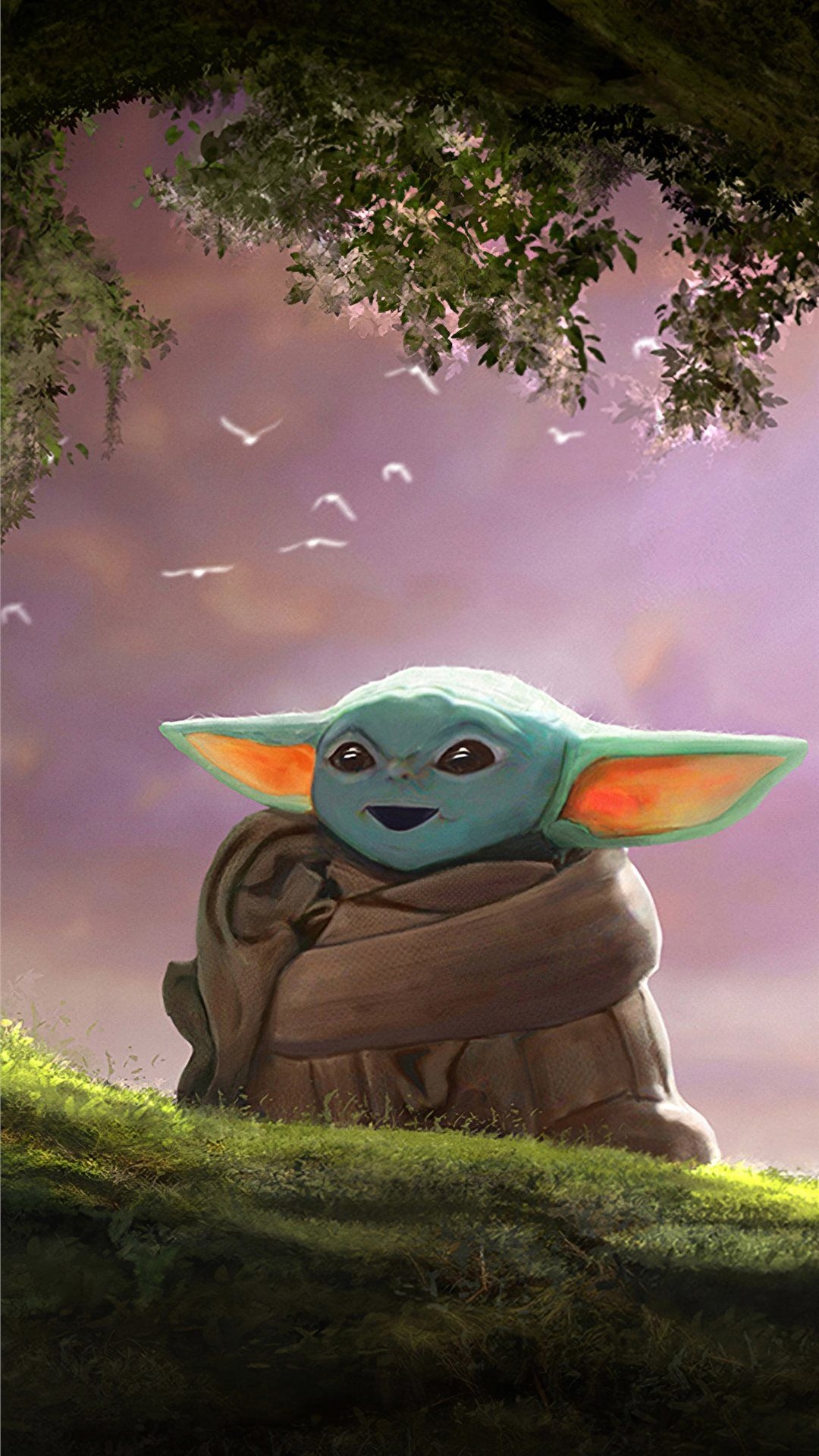 1080x1920 baby yoda fanart 4k iPhone 8 Wallpaper Free Download, Phone