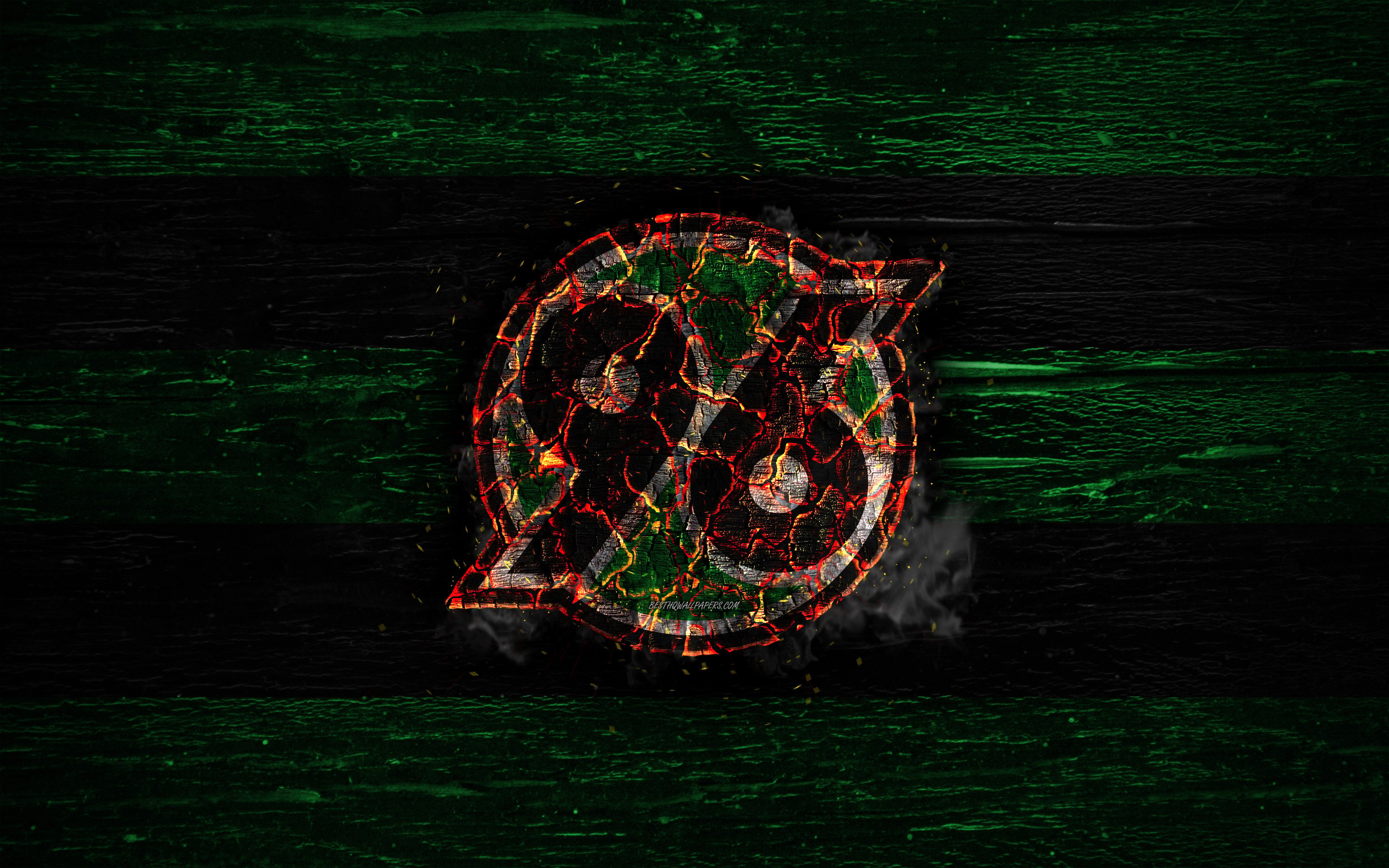 2880x1800 Download wallpaper Hannover 96 FC, fire logo, Bundesliga, BVB, Desktop