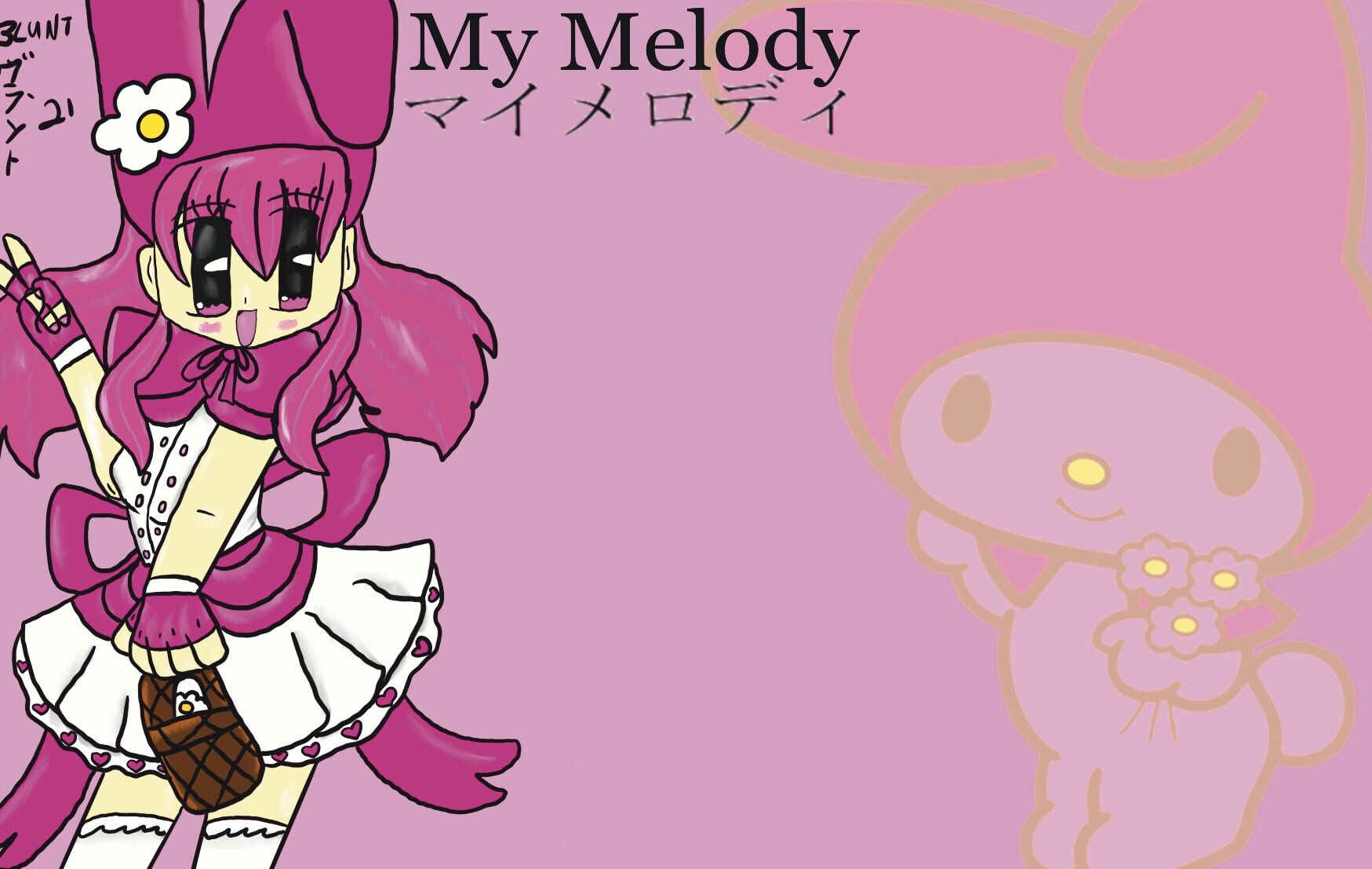 1750x1110 Twitter-এ BLUNT (ブラント): My Melody And Kuromi Desktop Wallpaper, Free To Use As Long As You Don't Steal Without Credit And Or Permission <3 #anime #mymelody #kuromi #desktopwallpaper #wallpaper #myart #sanrio, Desktop