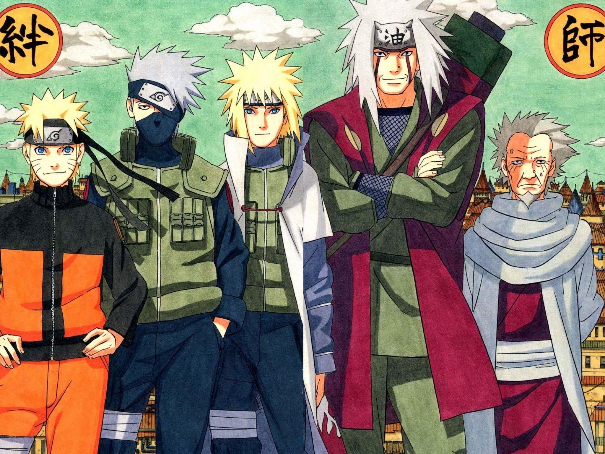 2050x1540 Download  Naruto, Kakashi, Jiraiya, Minato, Sandaime, Desktop