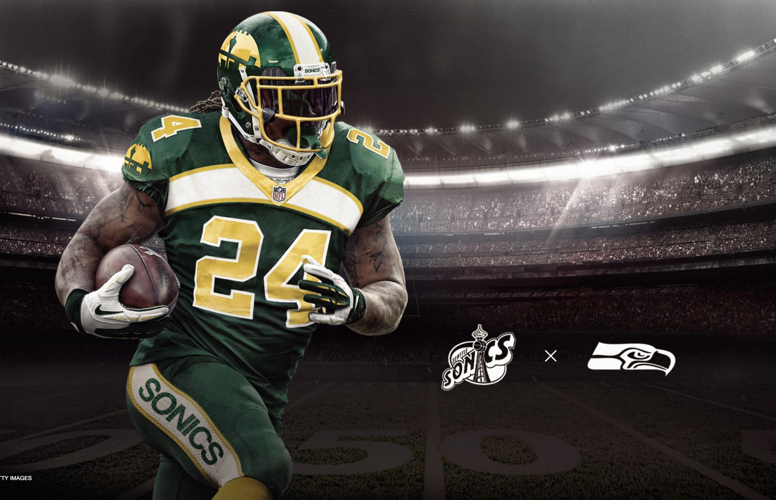 2490x1610 Seahawks uniform reimagined as Seattle Supersonics, Desktop