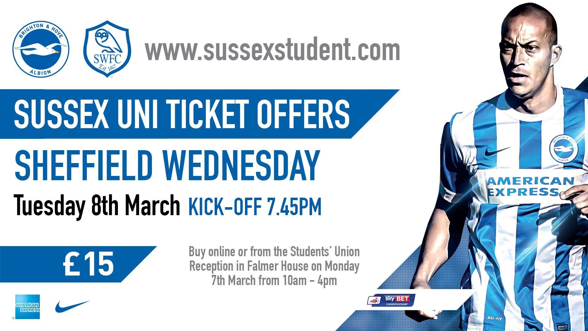 1920x1080 Get £15 Student tickets for Brighton & Hove Albion vs Sheffield, Desktop