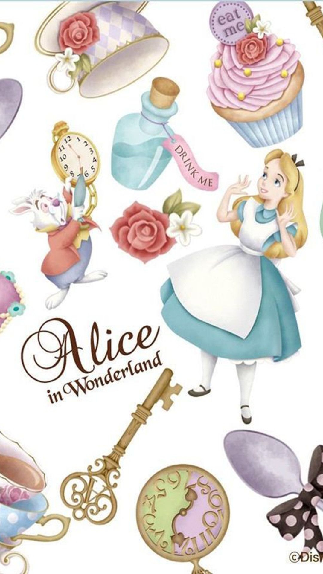 1080x1920 Disney Alice iPhone Wallpaper, Phone