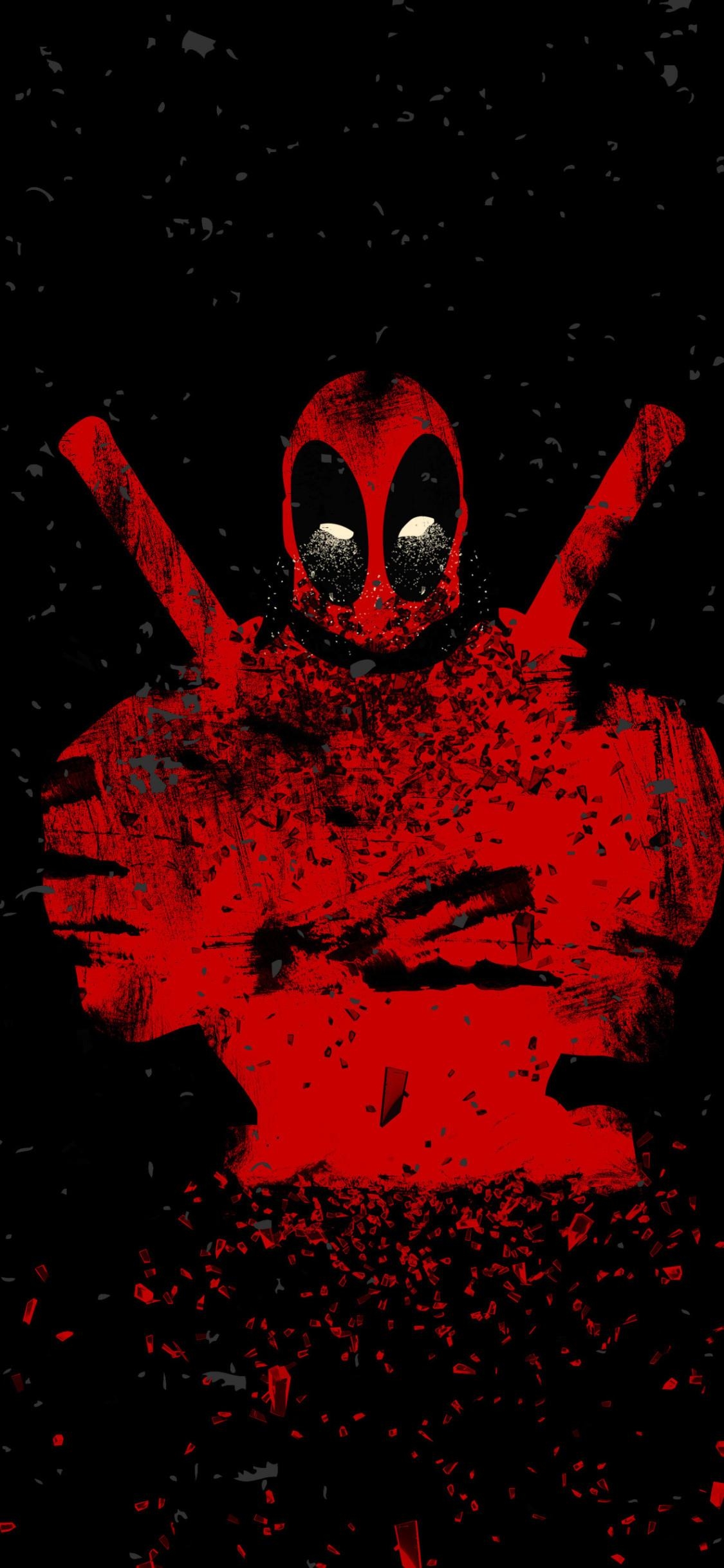 1130x2440 Deadpool Shatter Abstract 4k iPhone XS, iPhone iPhone, Phone