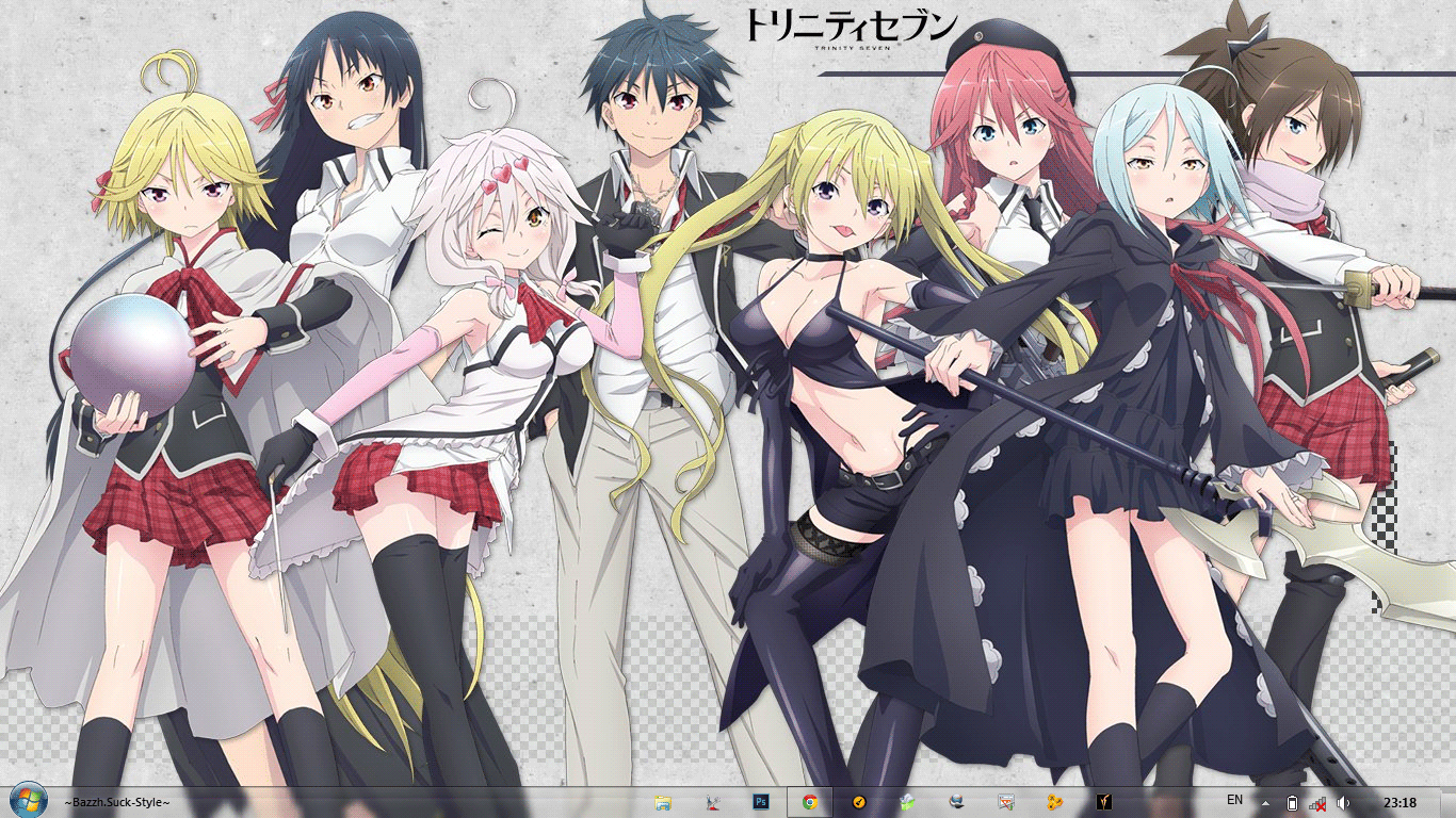 1370x770 Trinity seven: this anime is really good i really like it from start, Desktop