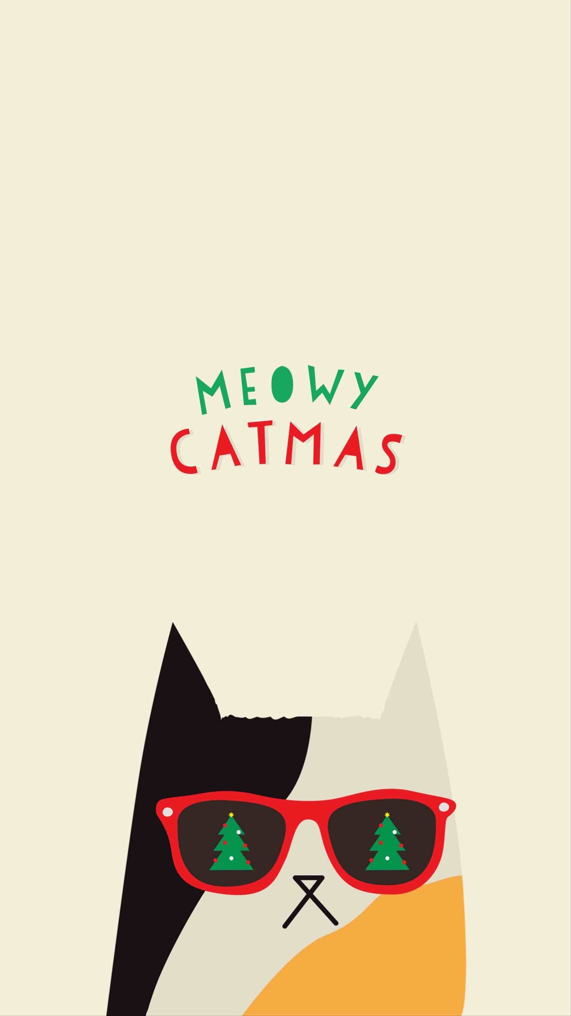 1900x3380 Meowy Christmas Wallpaper Free Meowy Christmas Background, Phone