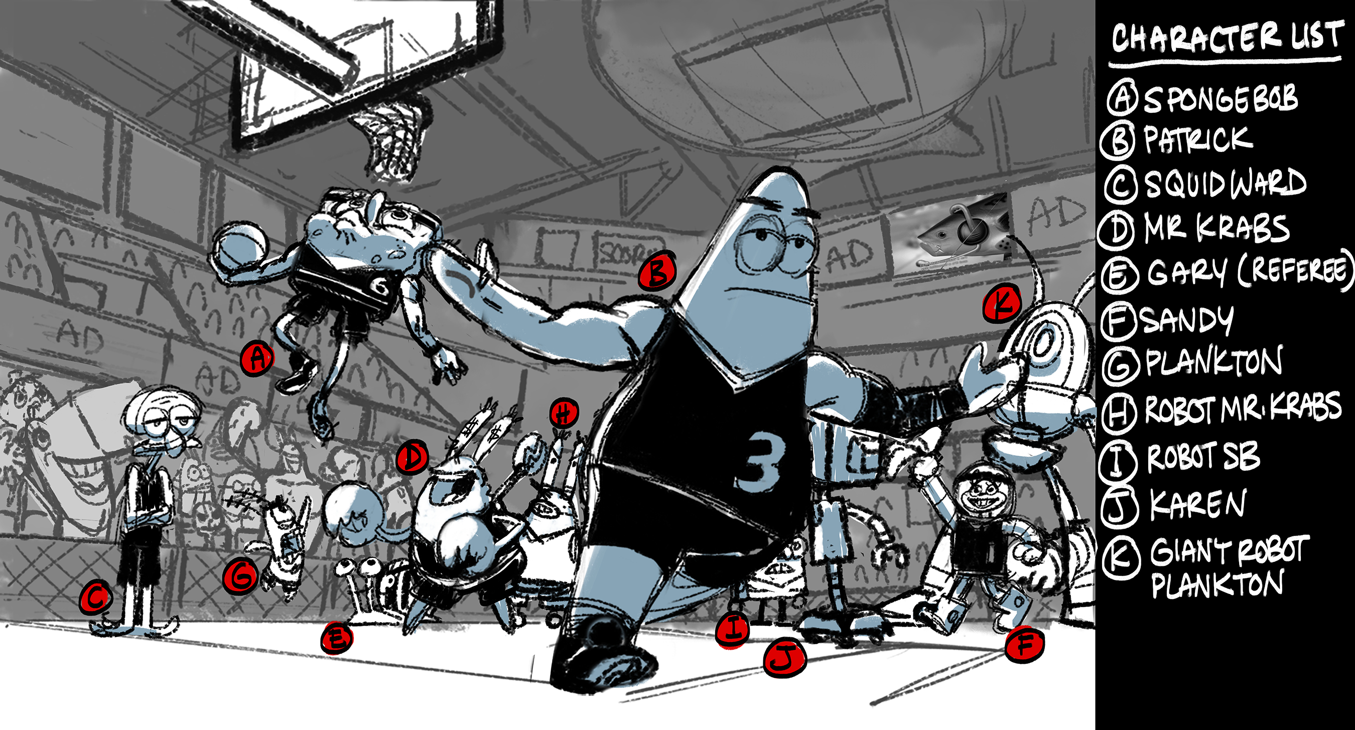 2700x1460 Project: Spongebob Basketball Tribute Painting, Desktop