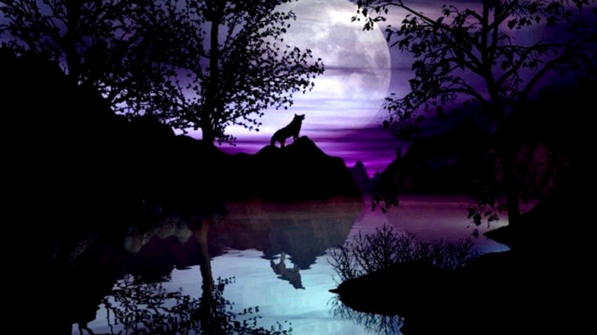 1920x1080 Wolf Moon Wallpaper Free Wolf Moon Background, Desktop