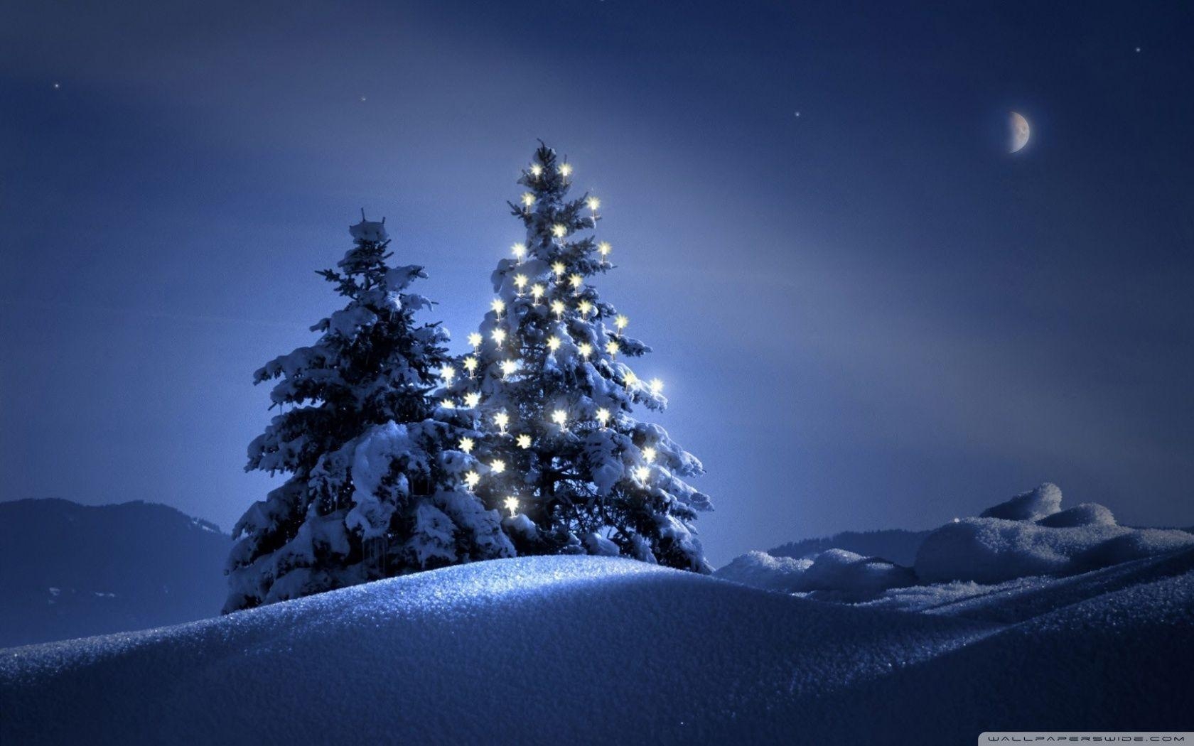 1680x1050 Christmas Night Wallpaper Free Christmas Night Background, Desktop