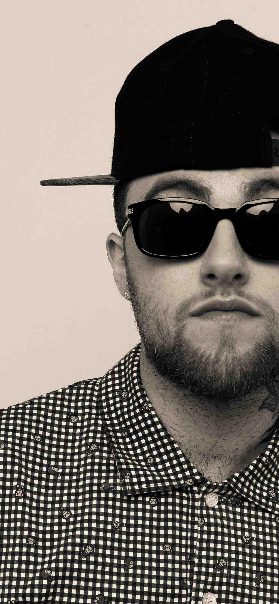 1130x2440 1125x iPhone X Mac Miller Musician Glasses Wallpaper Mac Miller Signature, Phone