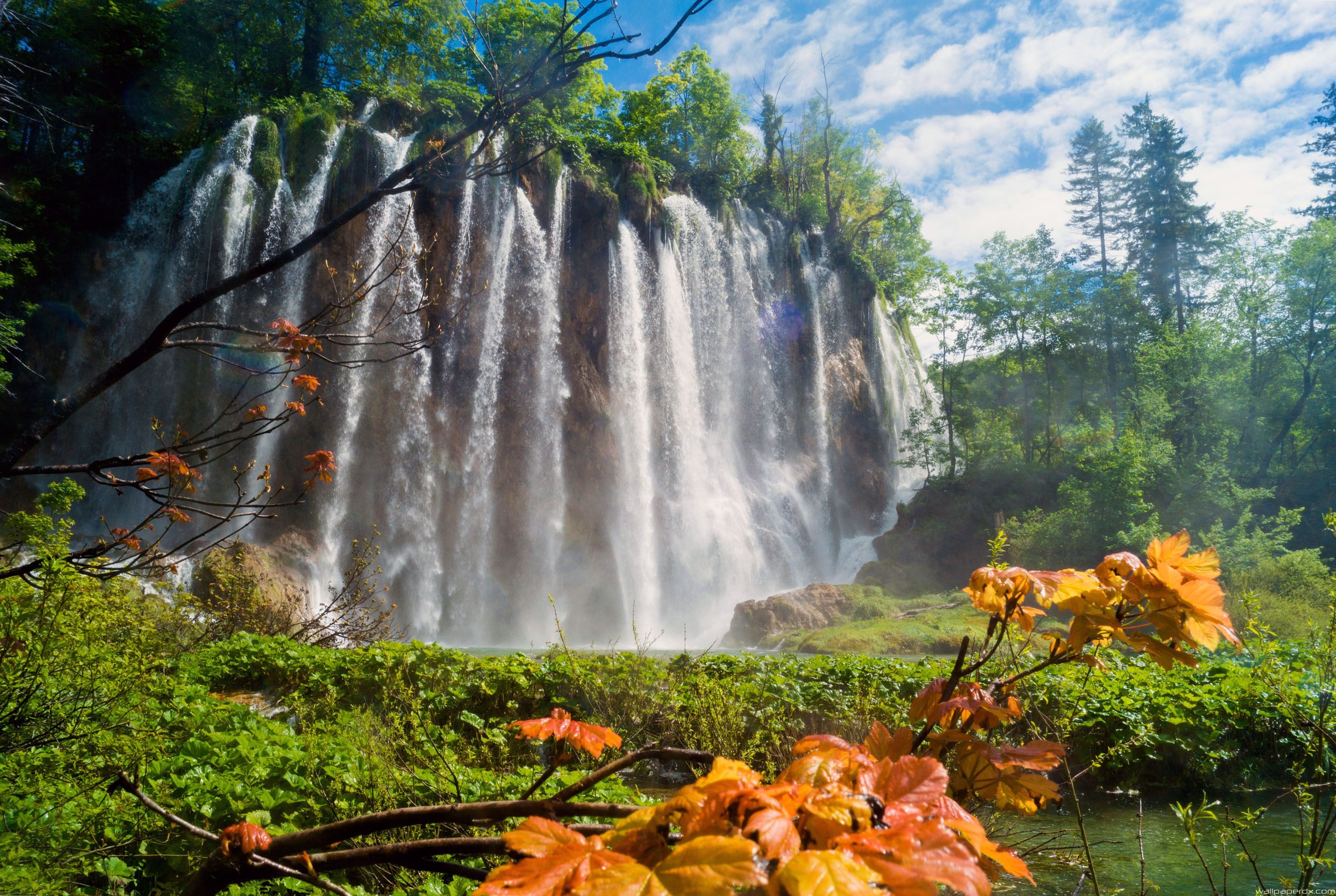 3110x2080 waterfall in plitvice lakes national park full HD wallpaper, Desktop