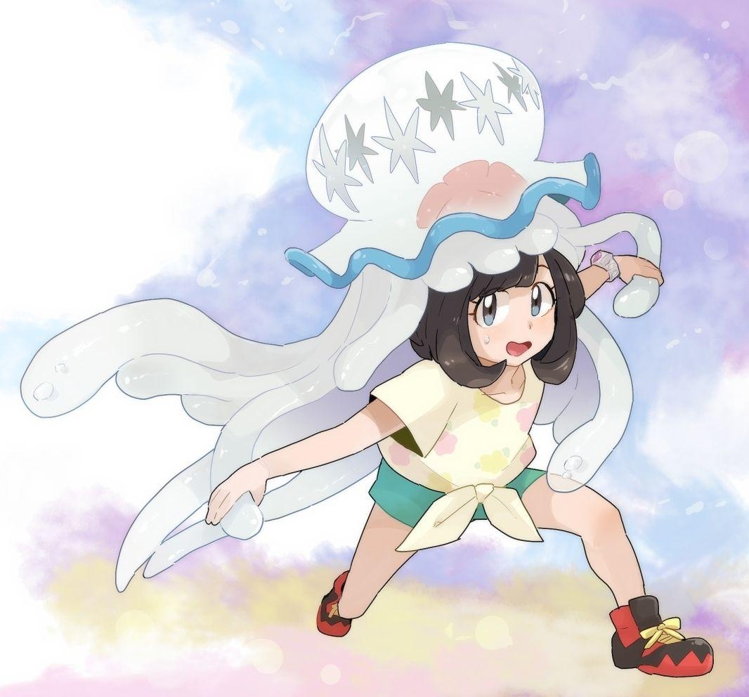 1070x1000 Nihilego on Chicken Hat Trainer's head. Pokémon Sun and Moon. Know, Desktop