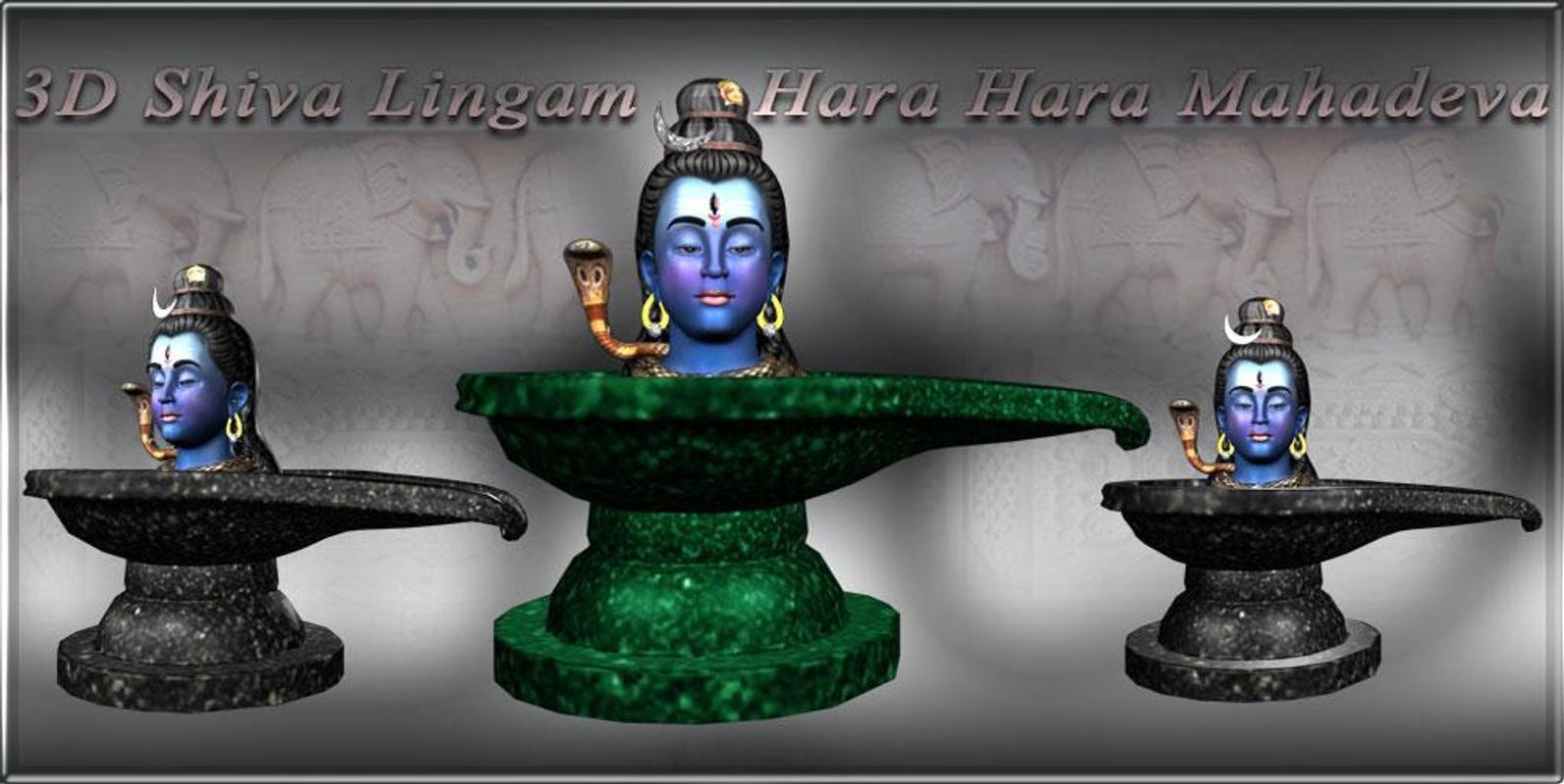 1600x800 3D Shiva Lingam Live Wallpaper for Android, Dual Screen