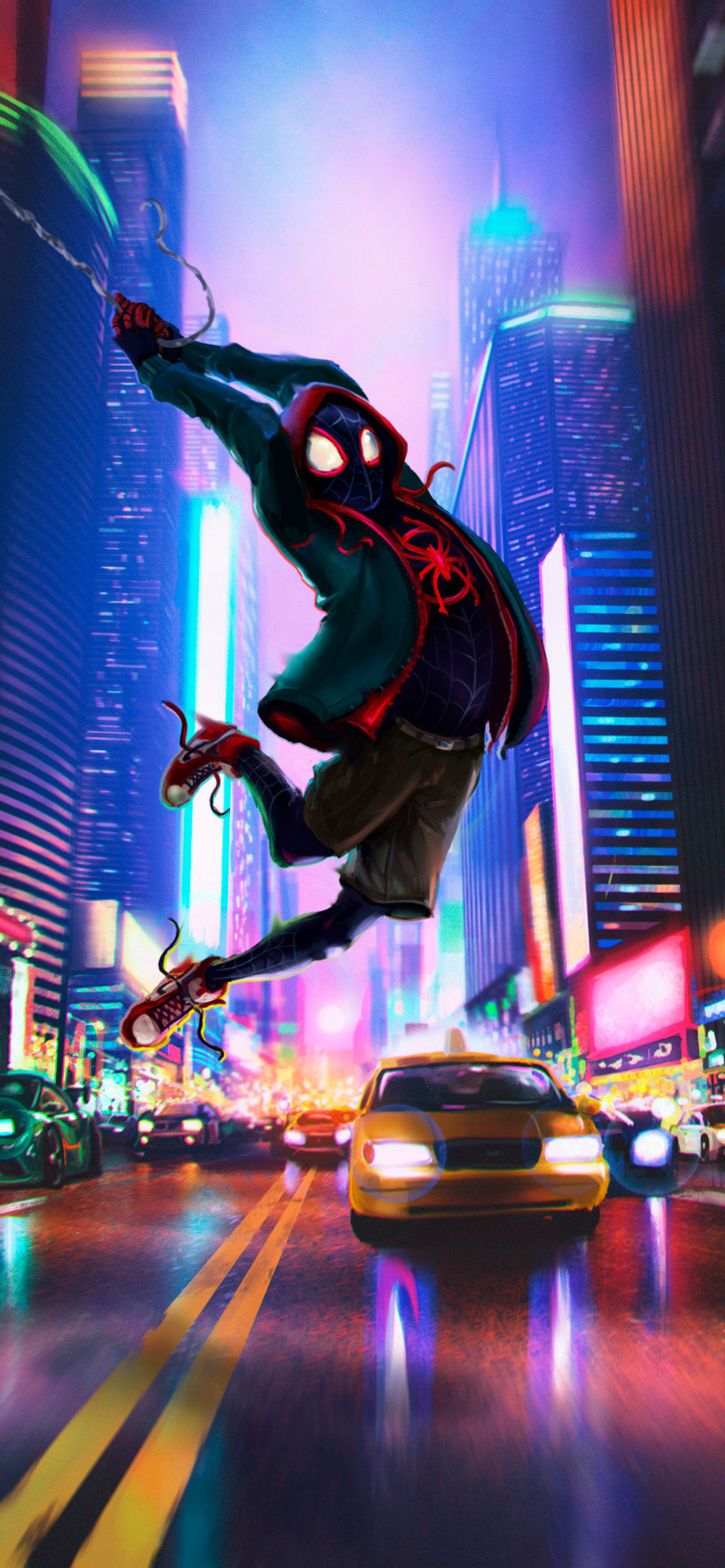 1250x2690 Spider Man In Spider Verse iPhone XS MAX HD 4k Wallpaper, Image, Background, Photo and Picture, Phone