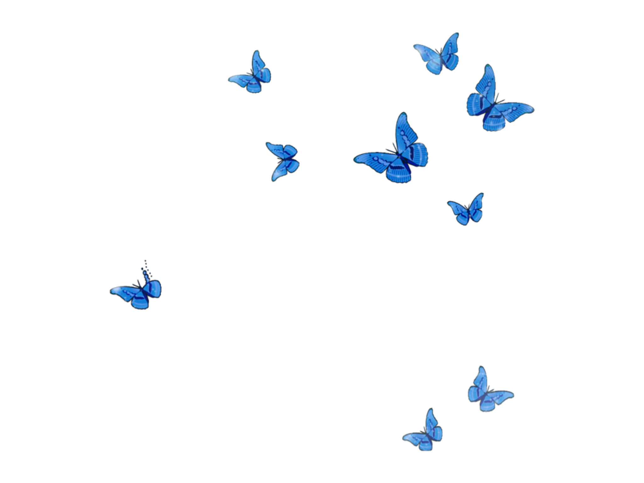 2050x1540 iPhone Aesthetic Tumblr iPhone Blue Butterfly Wallpaper, Desktop