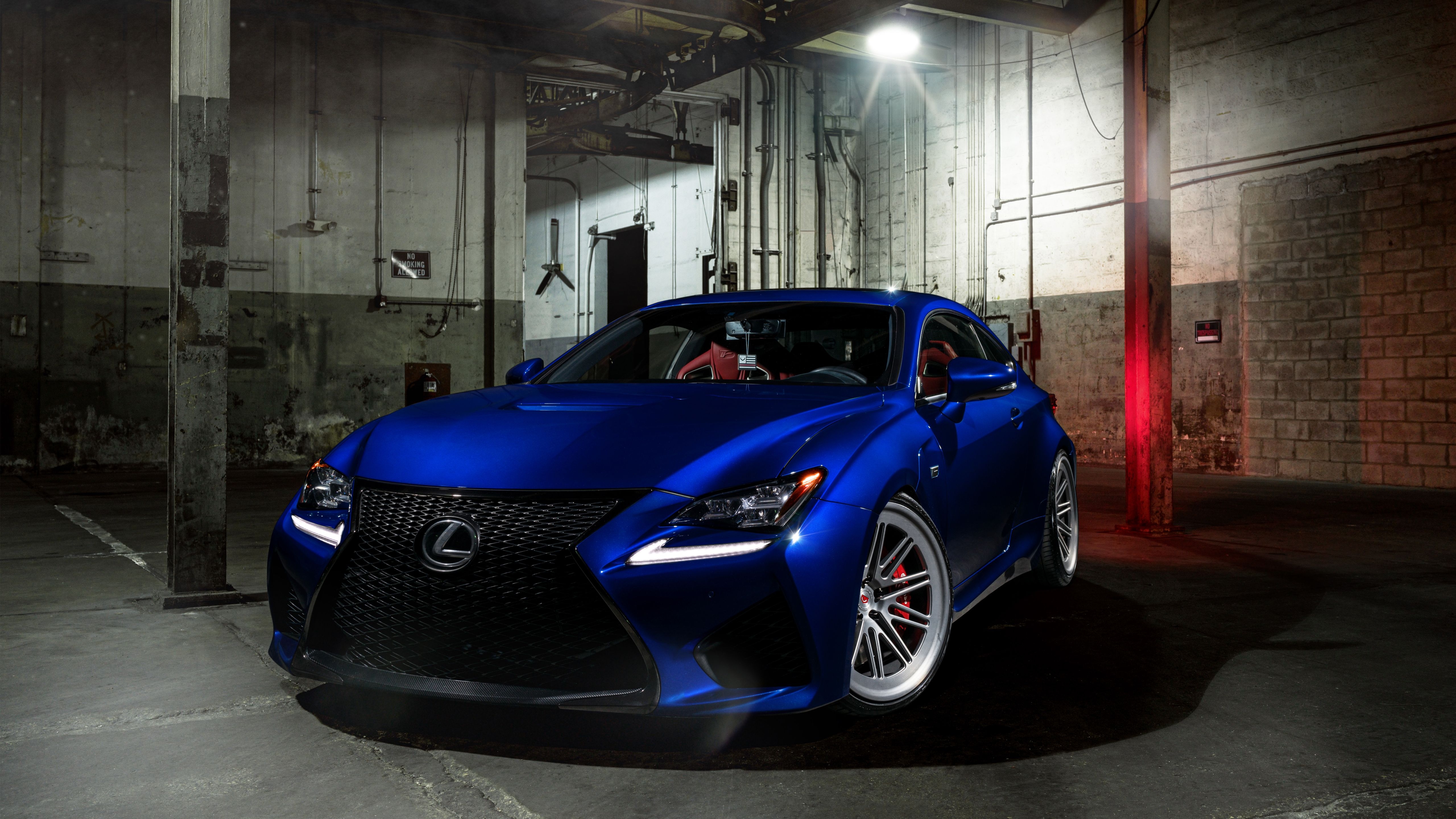 5120x2880 Wallpaper Lexus RC F, Blue, Vossen Wheels, Tuning, HD, 5K, Desktop