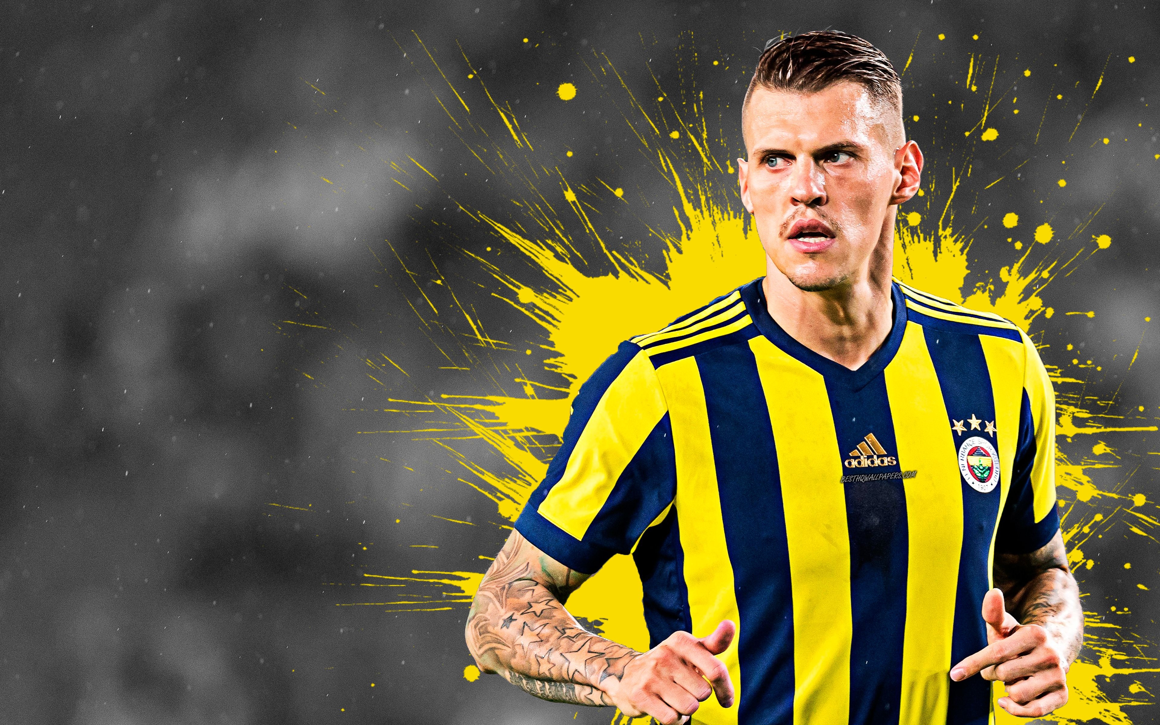 3840x2400 Martin Skrtel, 4k, Fenerbahce Fc, Art, Slovak Football, Desktop