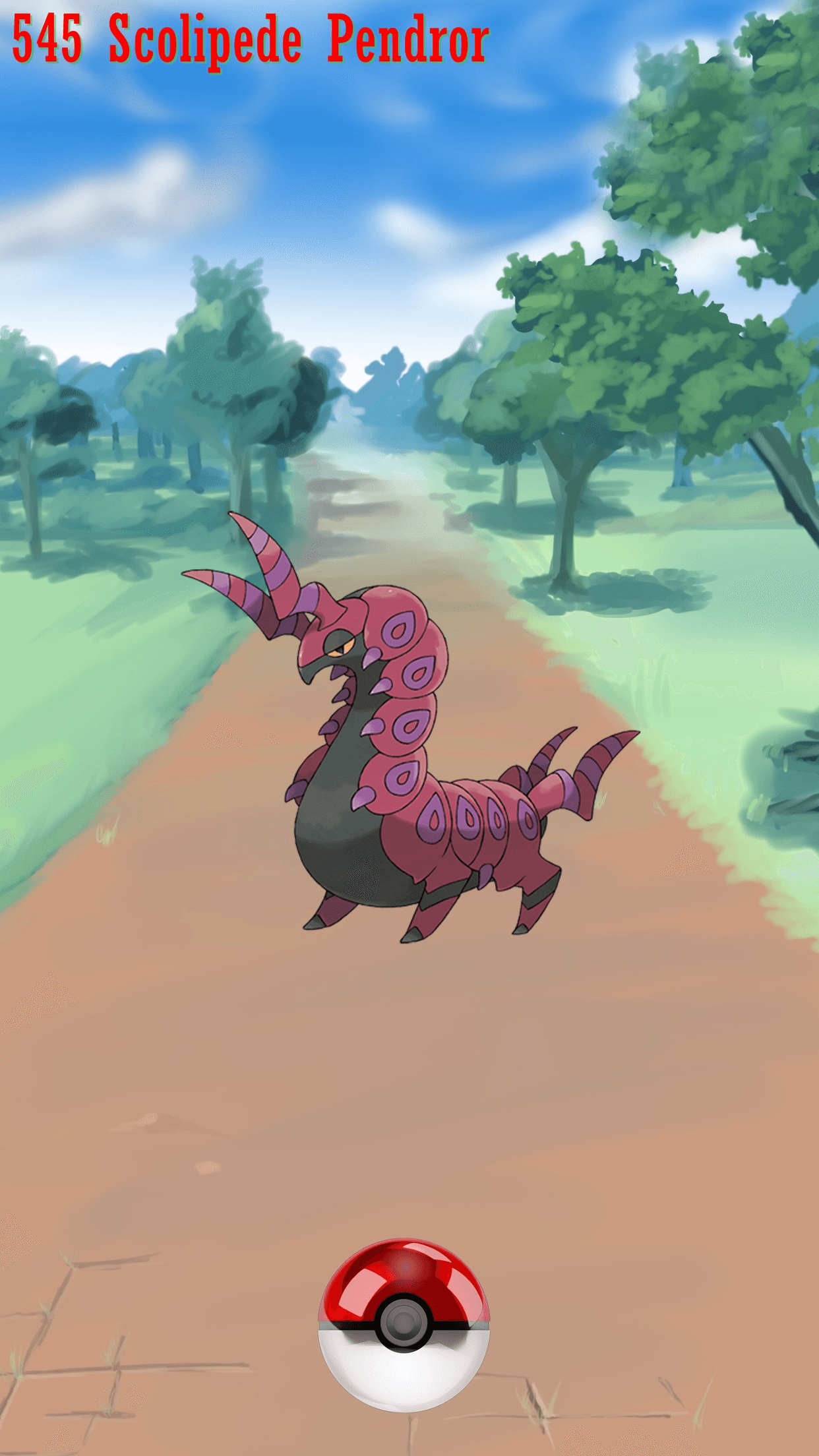 1250x2210 Street Pokeball Scolipede Pendror, Phone