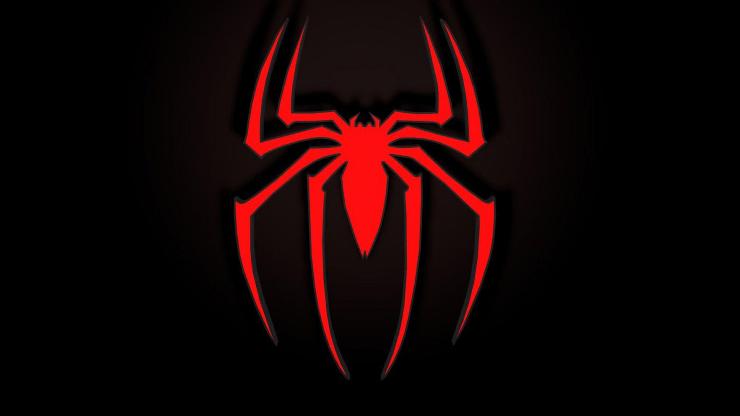 2560x1440 black spiderman logo wallpaper Wallppapers Gallery, Desktop