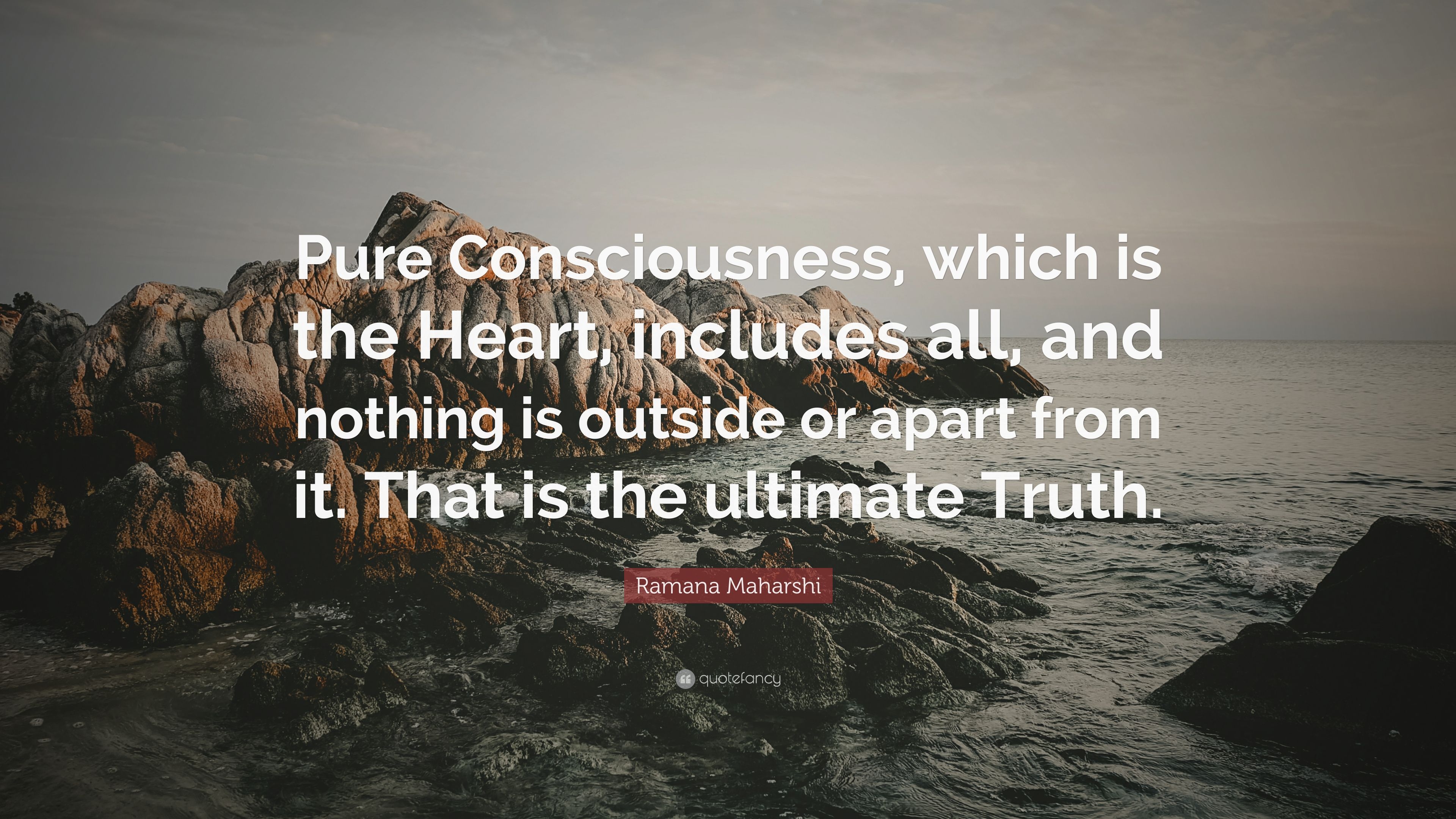 3840x2160 Ramana Maharshi Quote: “Pure Consciousness, which is the Heart, Desktop