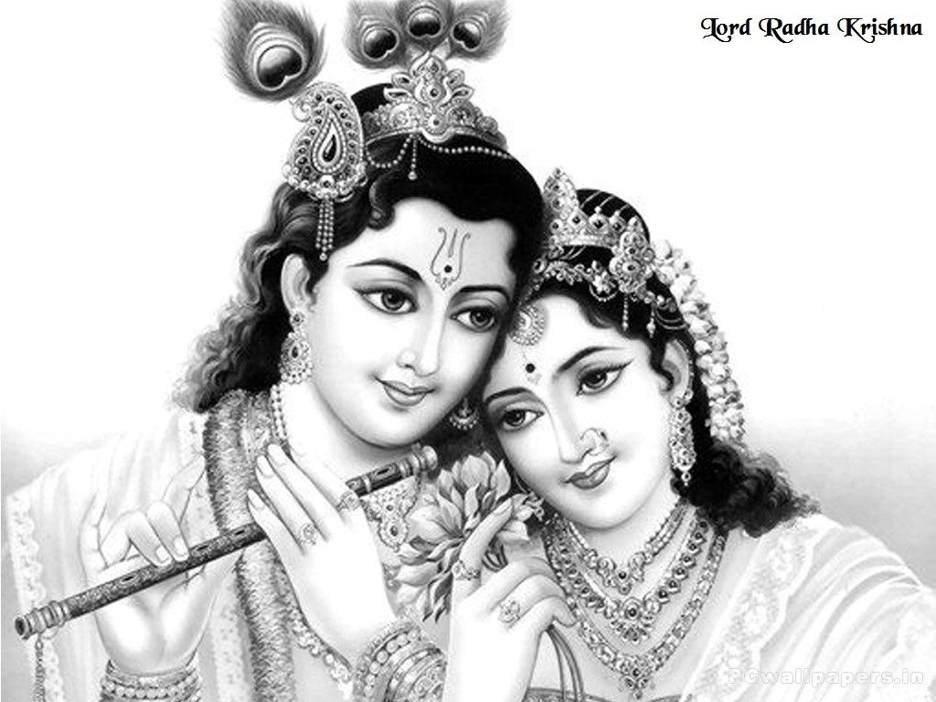 1030x770 Festival Chaska: Radha Krishna Black and White HD Wallpaper, Pics, Desktop