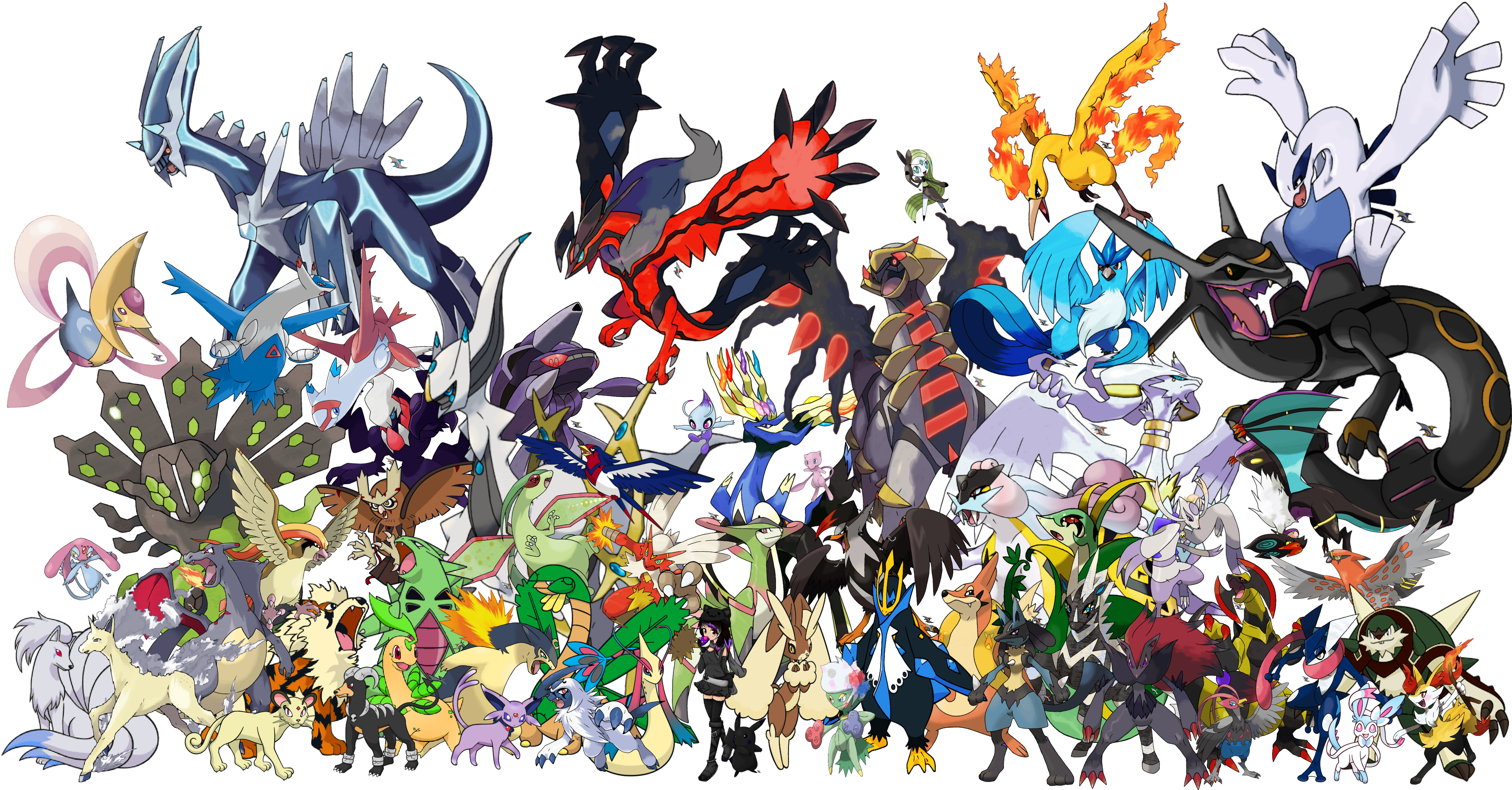 4500x2350 All Shiny Legendary Pokemon Wallpaper, Desktop