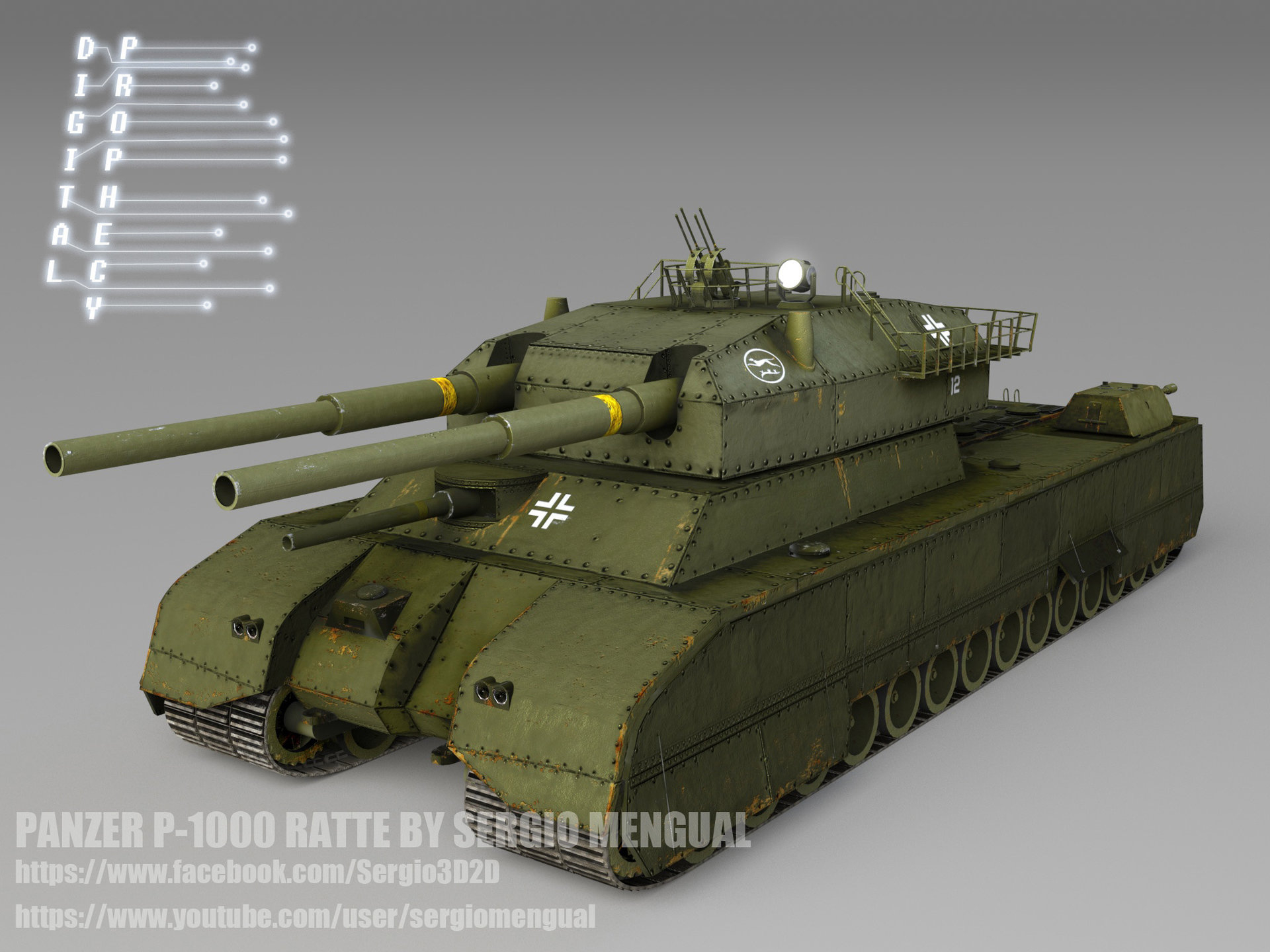 1920x1440 Panzer P 1000 Ratte Landkreuzer Tank By Sergio Mengual, Desktop