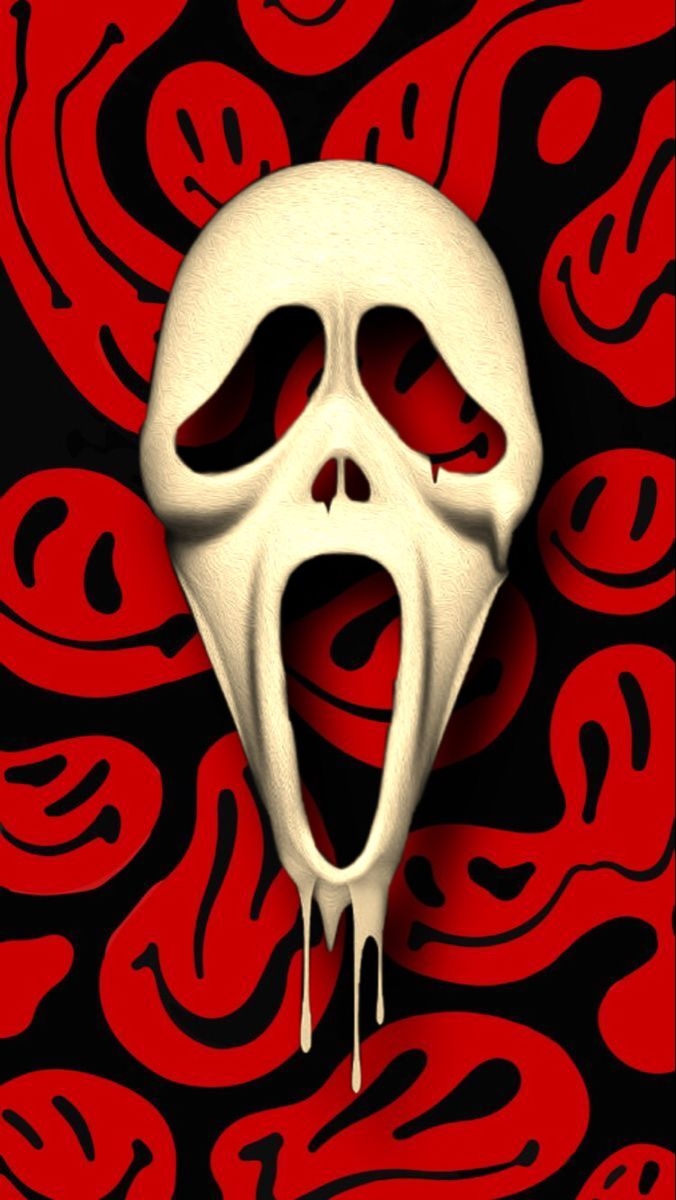 680x1200 Scream wallpaper ☠️. Horror cartoon, Scary wallpaper, Halloween wallpaper background, Phone