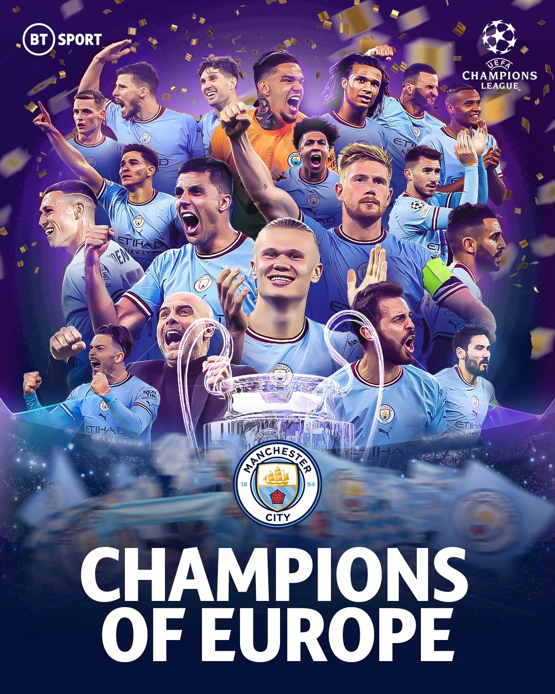 1080x1350 Manchester City UEFA Champions League 2023 Champions, Phone