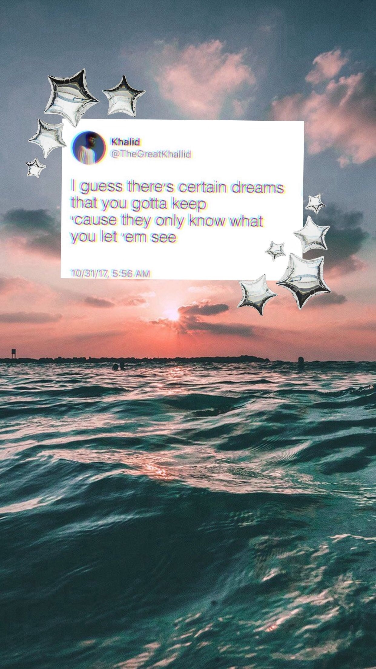 1250x2210 Here's a wallpaper:) Khalid inspires me so much. #wallpaper #tweets #sunset. Khalid quotes, Tweet quotes, Wallpaper quotes, Phone