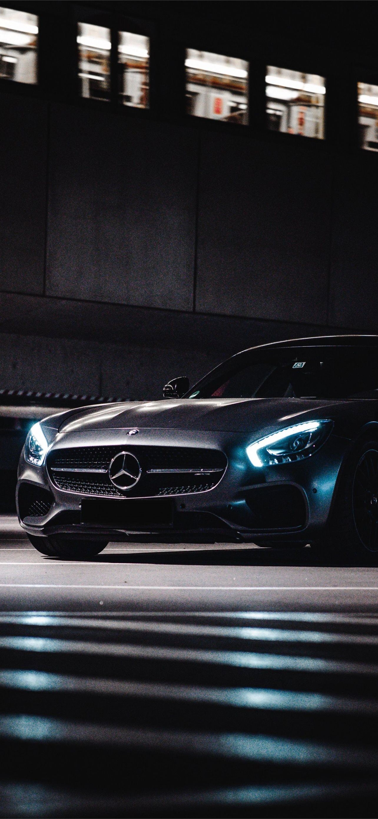 1290x2780 black Mercedes Benz iPhone Wallpaper, Phone