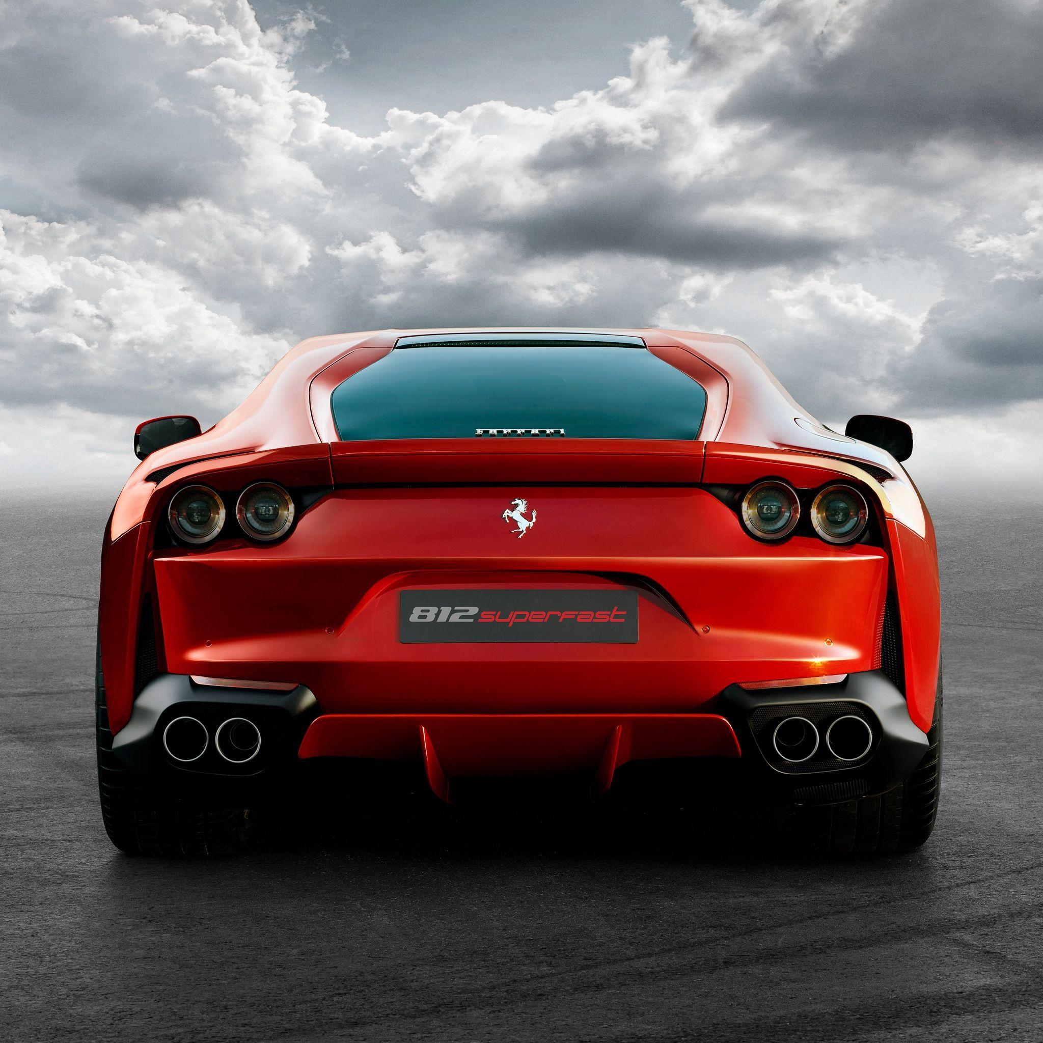 2050x2050 Download Ferrari 812 Superfast Rear HD 4k Wallpaper In, Phone