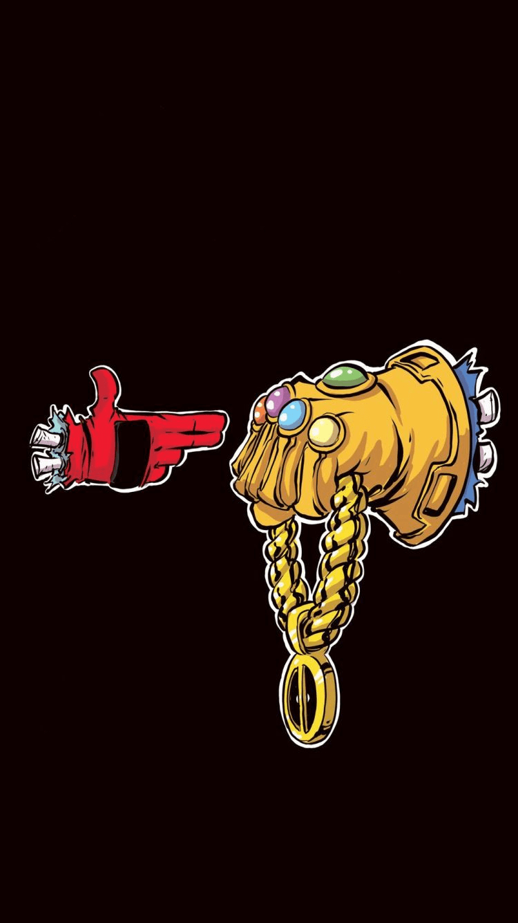 750x1340 iPhone 6 Deadpool + Infinity Gauntlet + Run The Jewels = Awesome, Phone