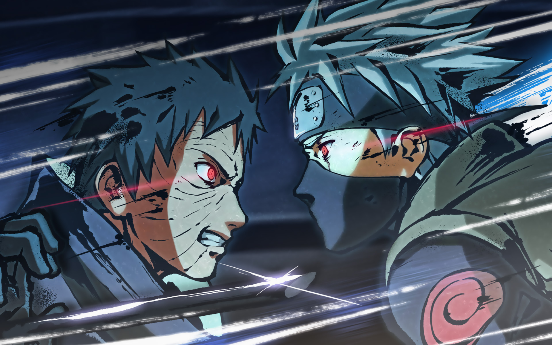 1920x1200 Download wallpaper Obito Uchiha vs Kakashi Hatake, battle, Naruto characters, manga, Naruto, Obito Uchiha, Kakashi Hatake for desktop with resolution. High Quality HD picture wallpaper, Desktop